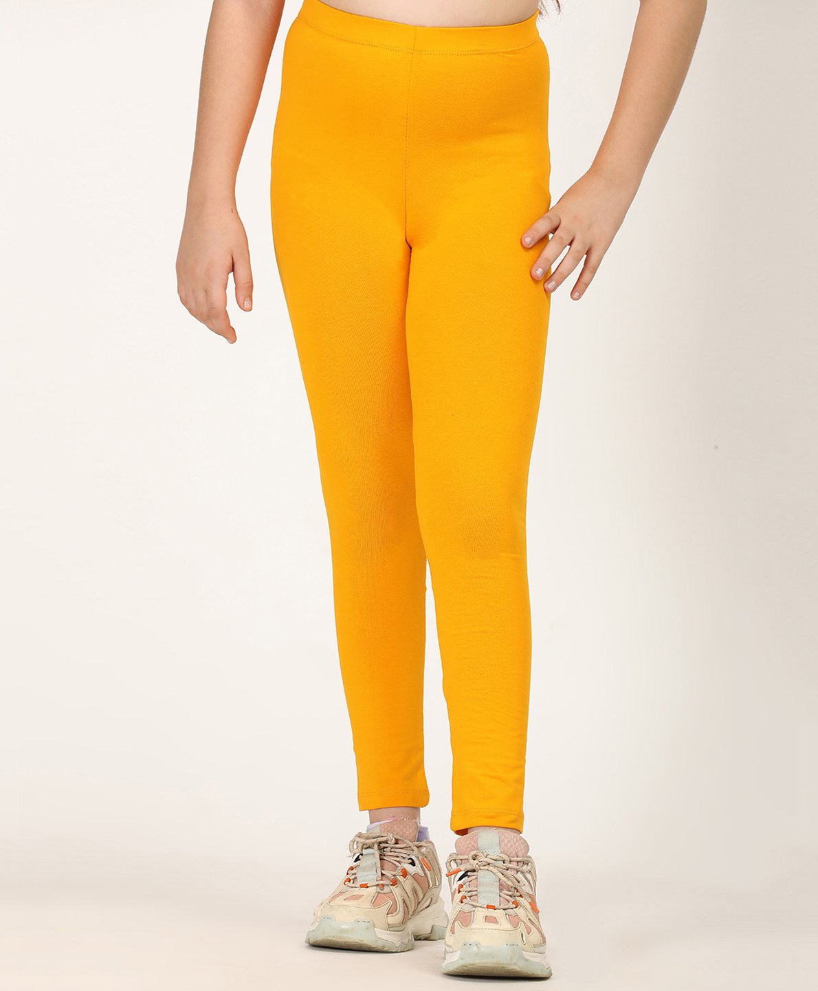 Zion Solid Leggings - Mustard Yellow-image-47