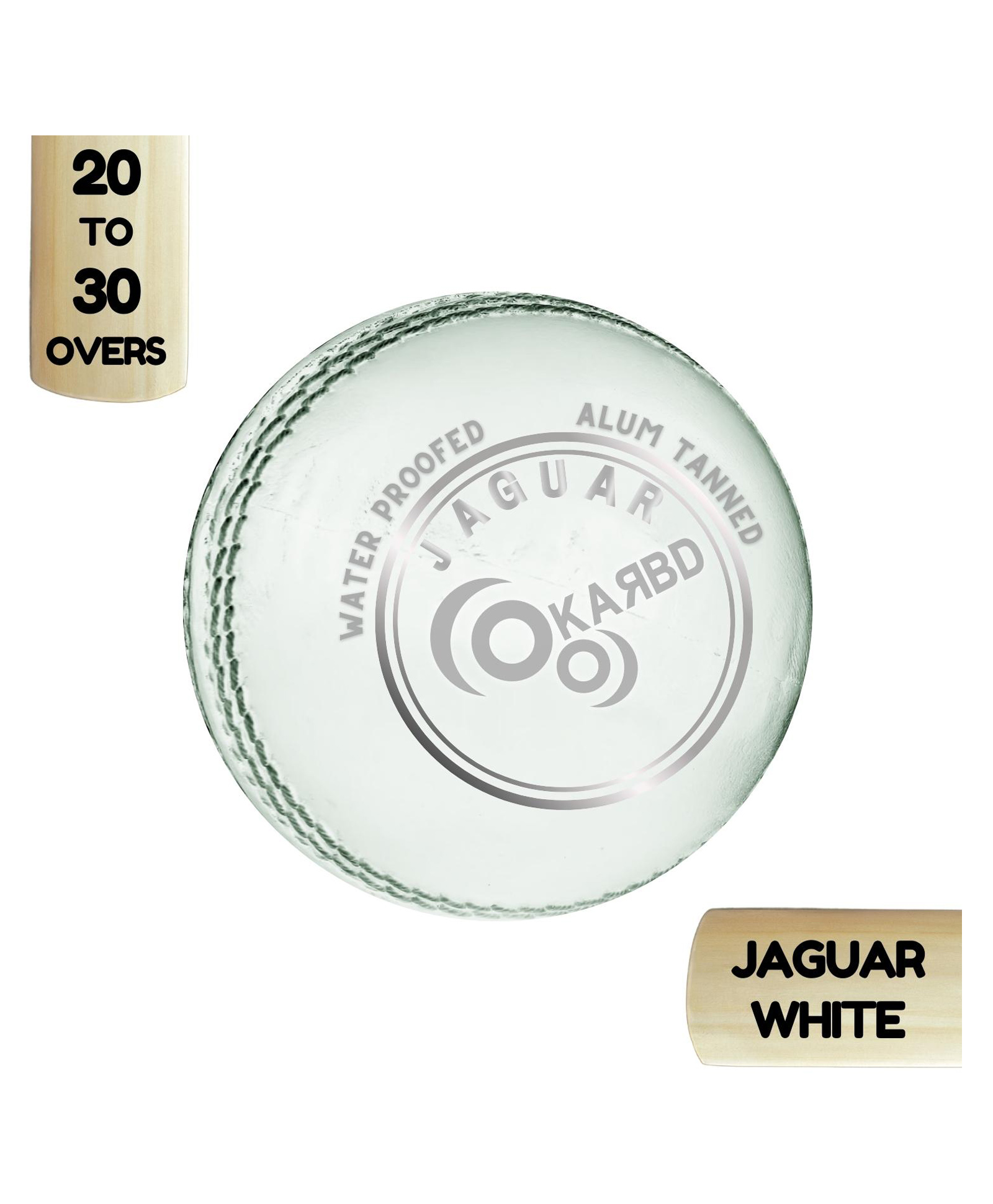 KARBD Cricket Leather Ball 4 Piece 20 to 30 Overs-Jaguar White-image-31