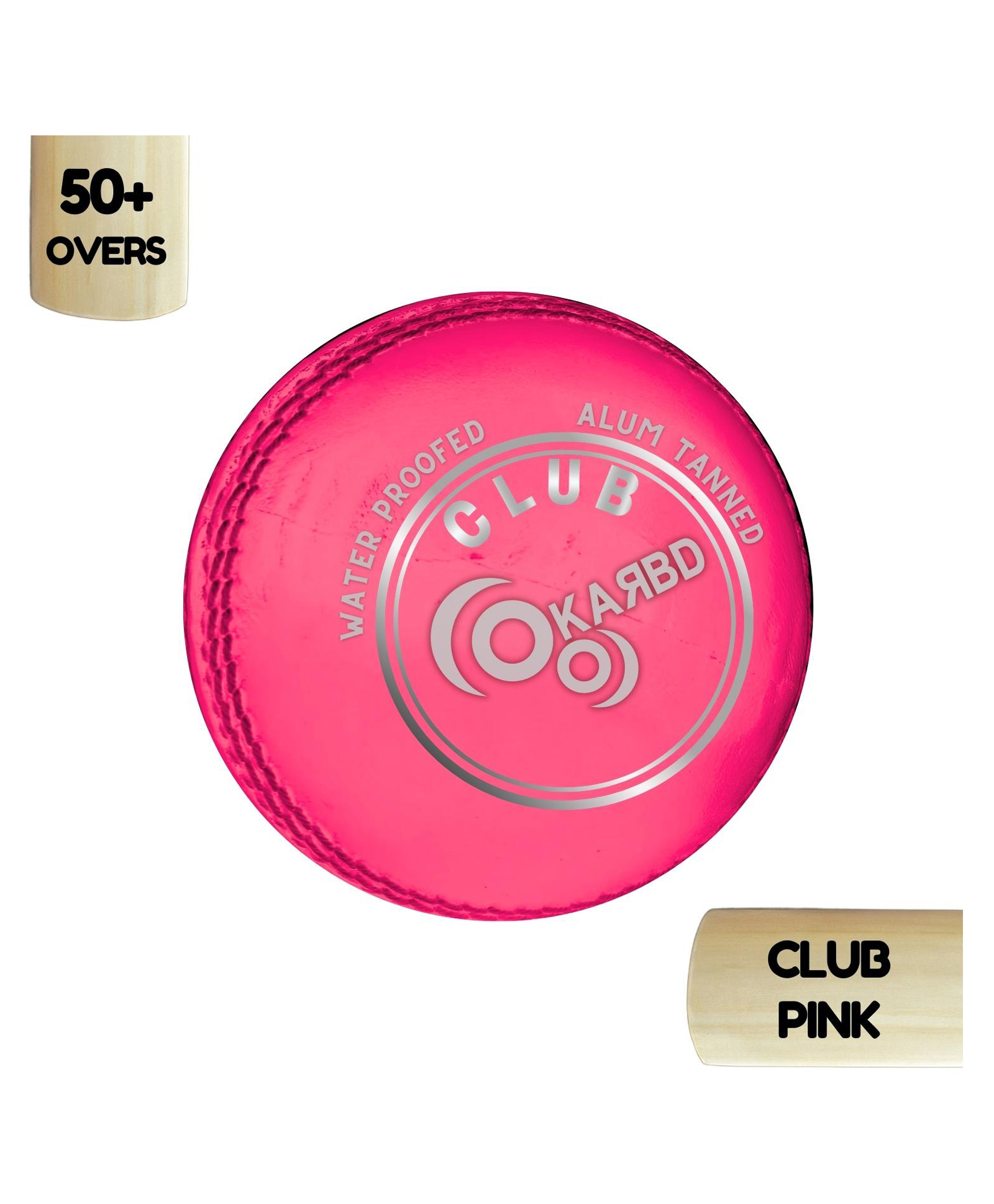 KARBD Cricket Leather Ball 4 Piece 50 Plus Overs-Pink-picture-10