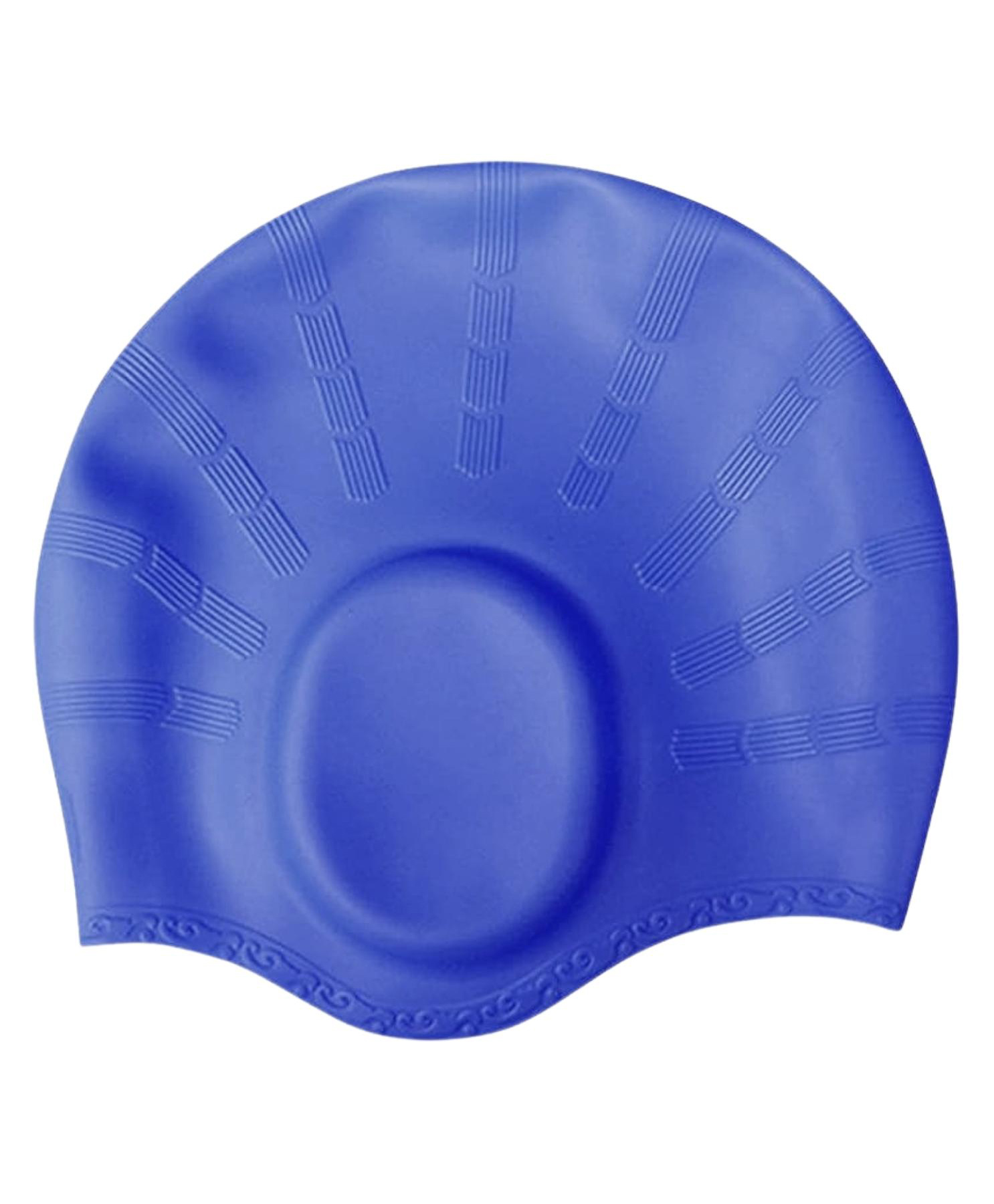 KARBD Ear Cover Hair Protection Silicone Swimming Cap Universal Size - Dark Blue-picture-28