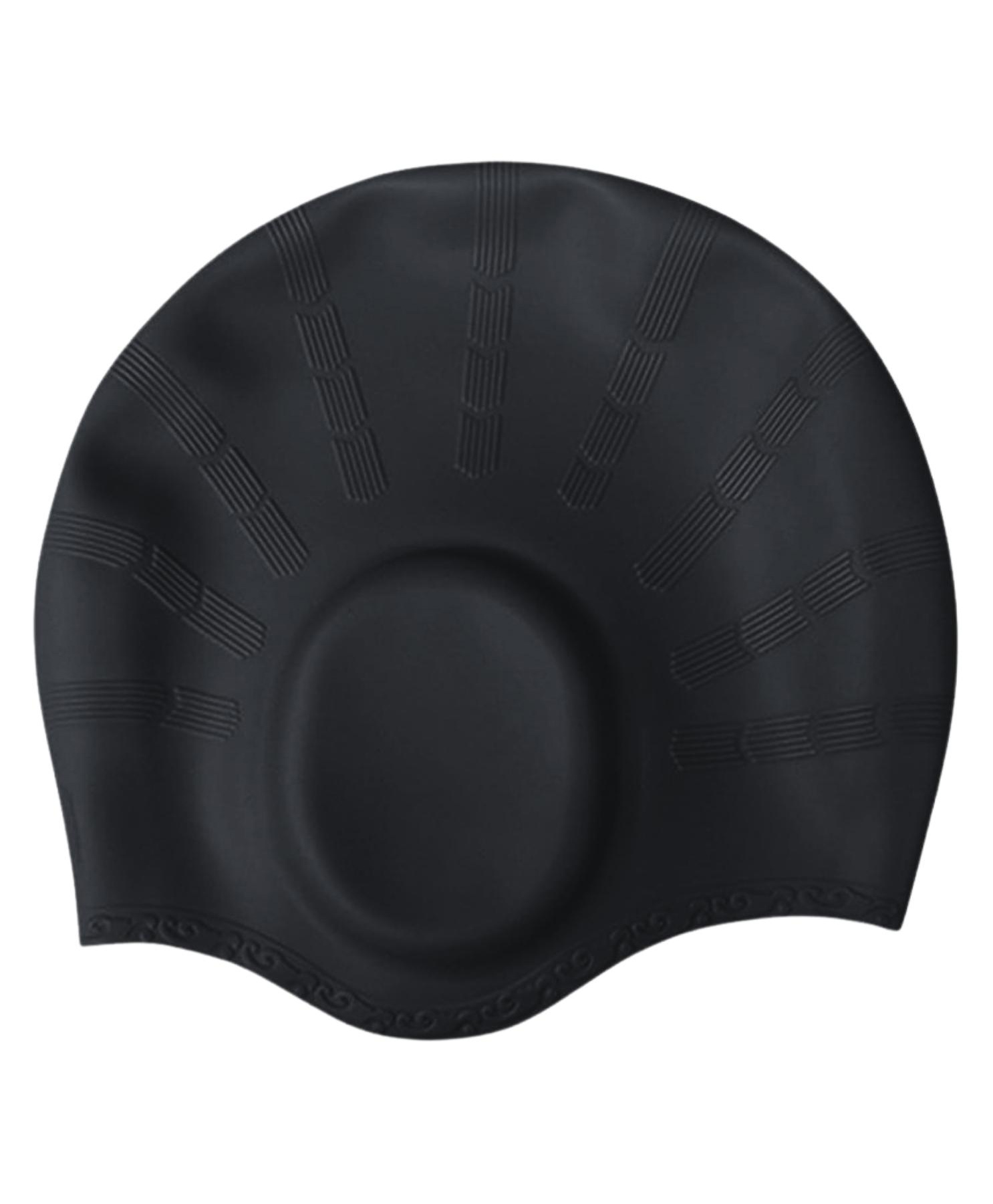 KARBD Ear Cover Hair Protection Silicone Swimming Cap Universal Size - Black-picture-23