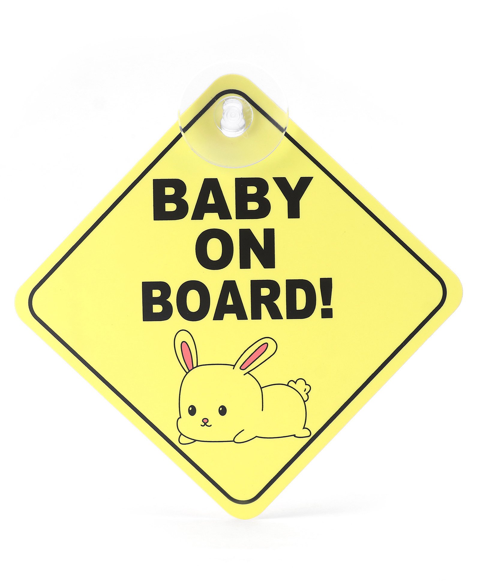 Babyhug Car Sign Boards & Stickers with Rabbit Print -Yellow-picture-22