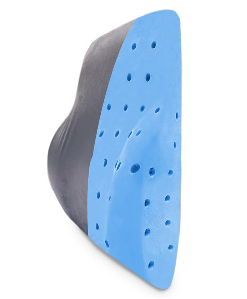 Sleepsia Gel Infused Ventilated Memory Foam Lumbar Support (Pack of 1) Grey-picture-20