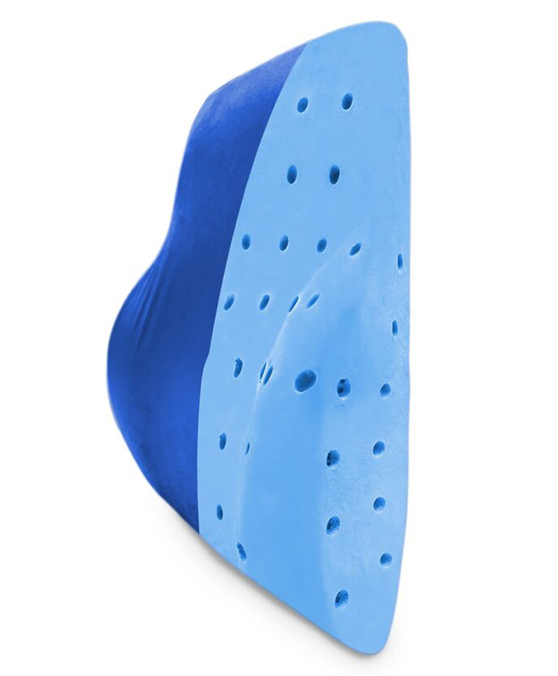 Sleepsia Gel Infused Ventilated Memory Foam Lumbar Support (Pack of 1) Blue-picture-7
