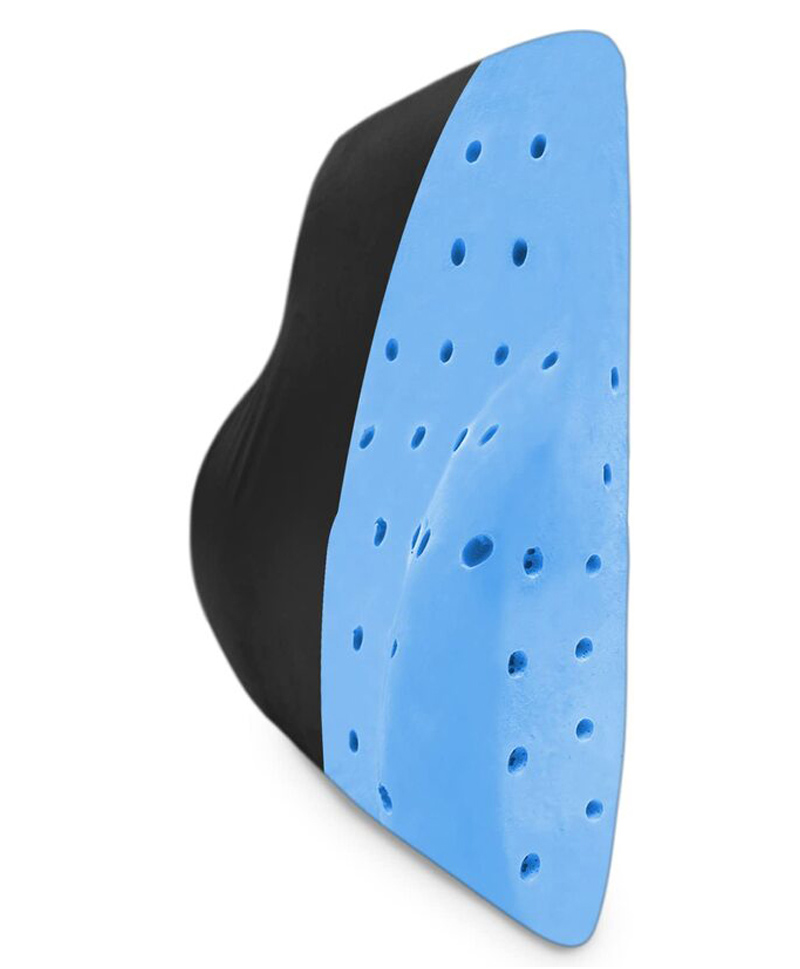 Sleepsia Gel Infused Ventilated Memory Foam Lumbar Support(Pack of 1) Black-picture-23