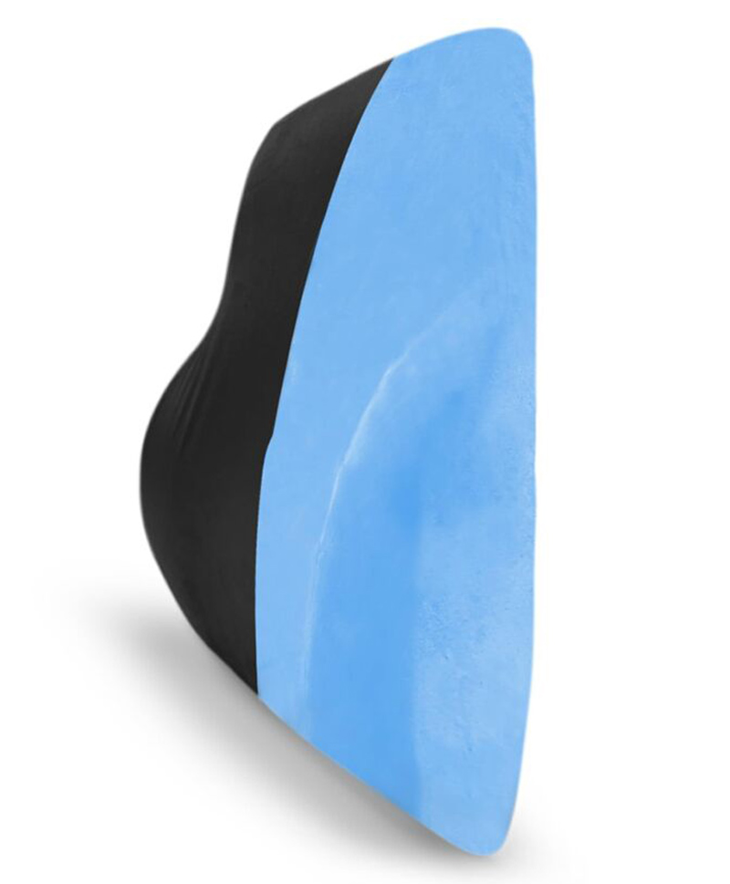Sleepsia Memory Foam Orthopedic Lumbar Support Cooling Gel Cushion - (Black)-picture-24