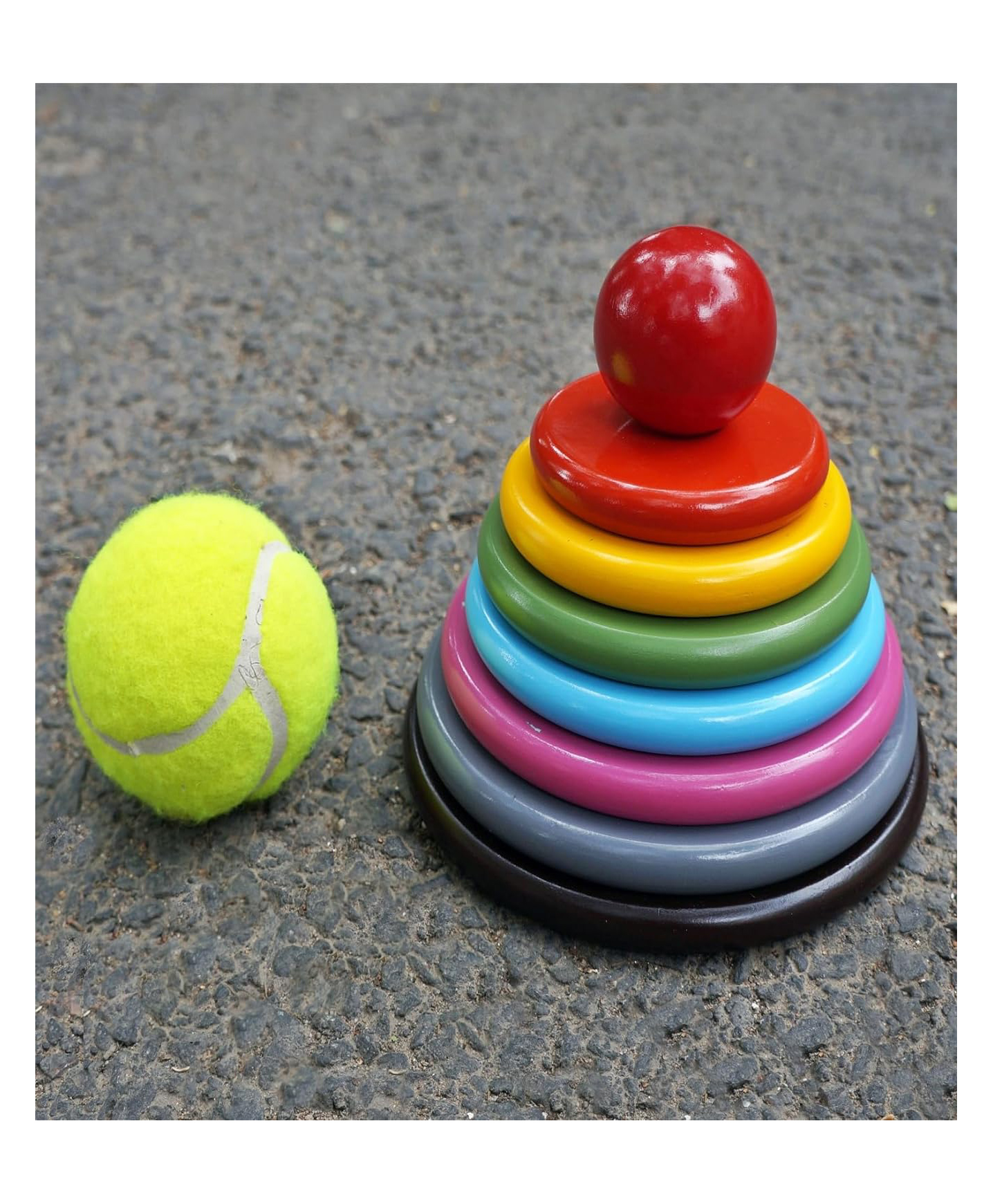 MUREN 2 in 1 colorful Wooden Toy, Seven stone Lagori Pithhu and Stacking Games for kids Outdoor & Indoor Game-image-44