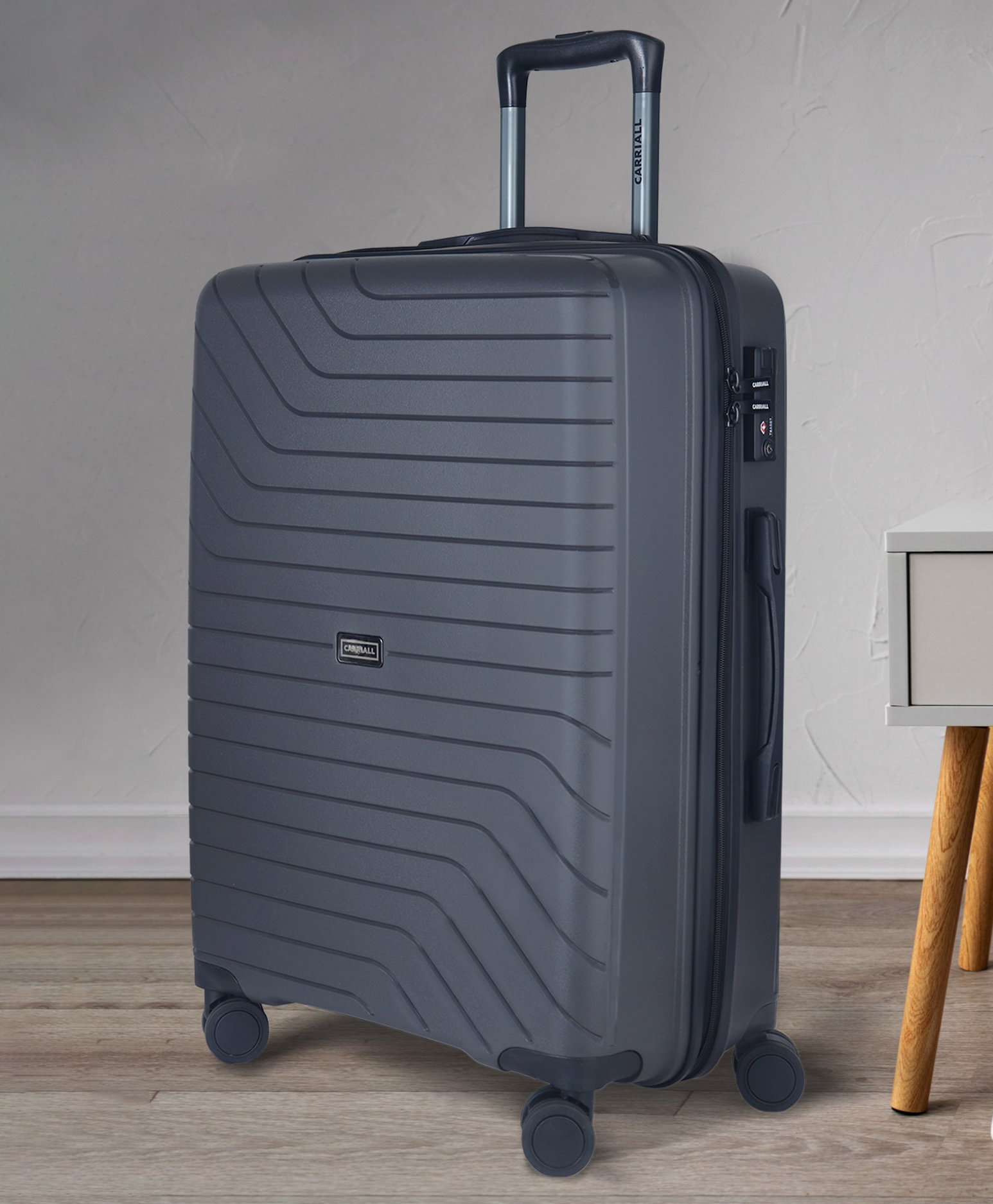 Carriall Groove Grey Hard Luggage -(LARGE ) 28inch-picture-44