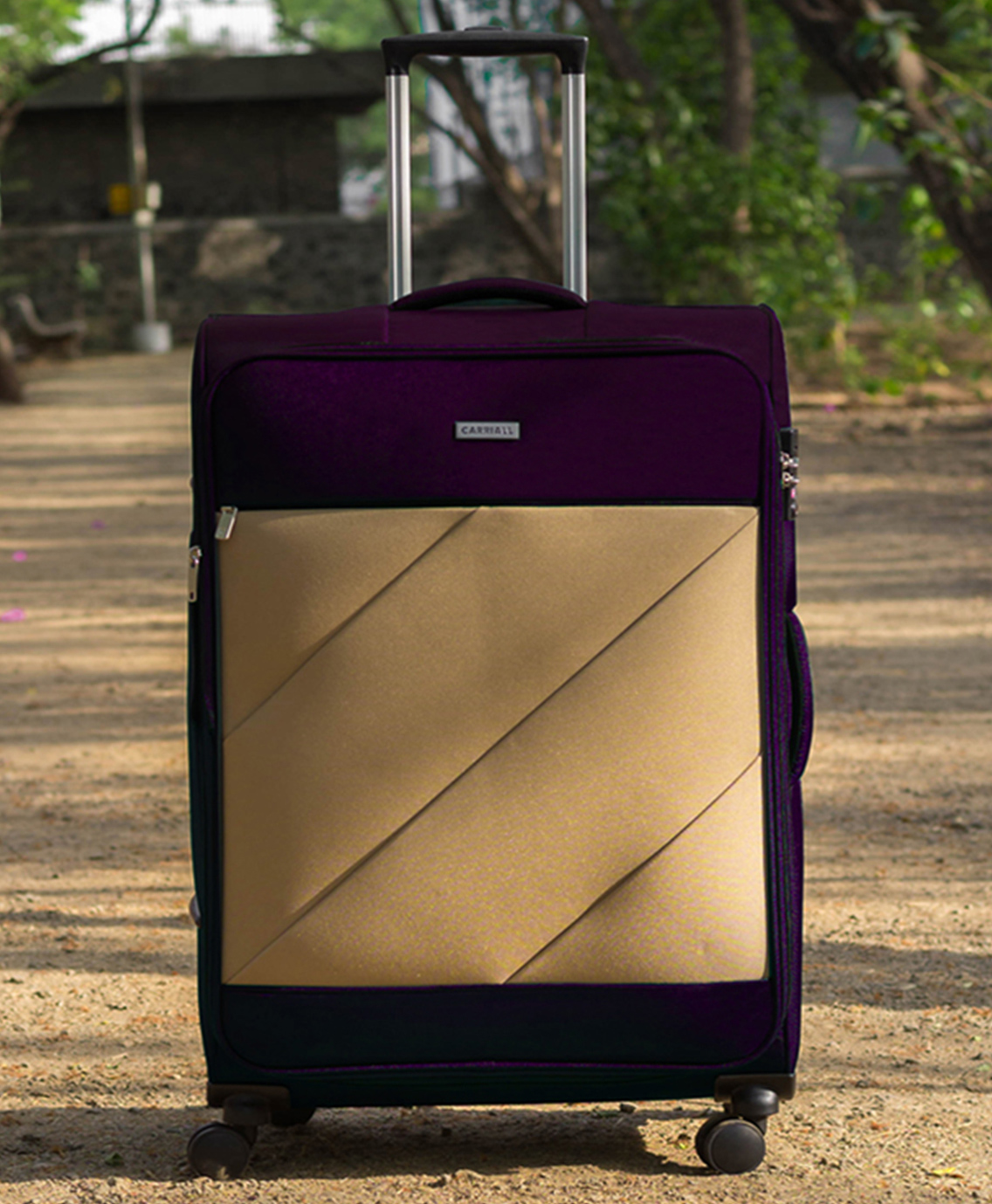 Carriall Slash Purple and Beige Cabin Soft Luggage (20inch)-image-40