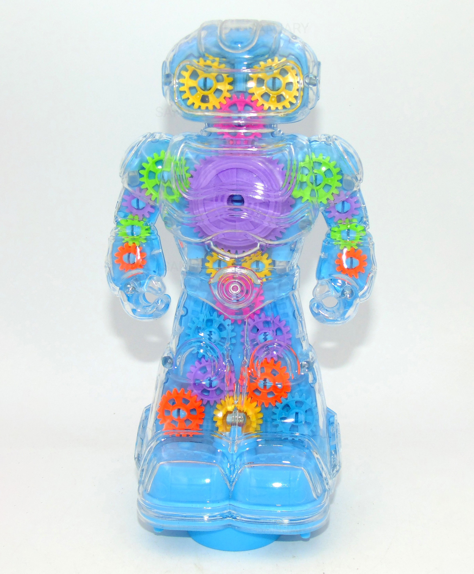AKN TOYS Transparent Musical Gear Robot Toys for Kids with Bump & Go Action for Kids Light & Sound Toys (Color May Vary)-image-30
