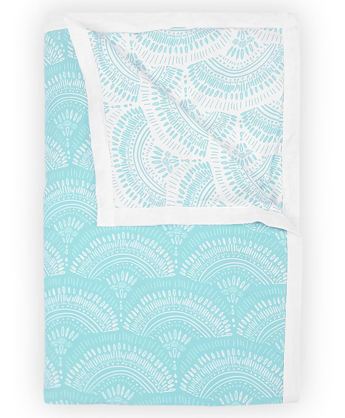 Divine Casa 120 GSM Microfiber Single Bed All Season Reversible AC Dohar Abstract Print Sky Blue-picture-34