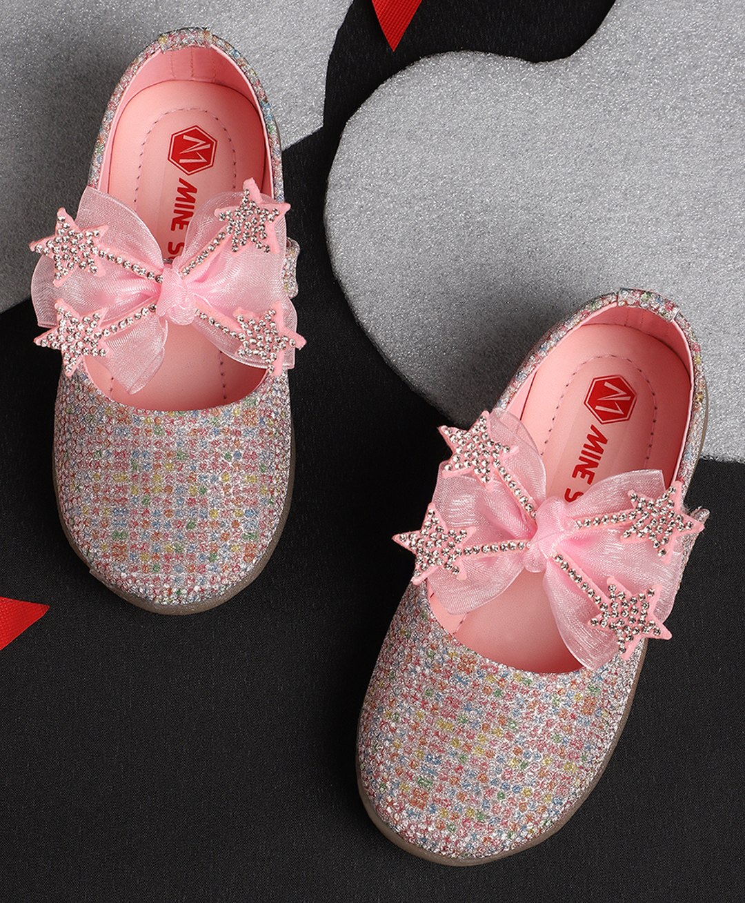 Mine Sole Stone Beads Embellished & Bow Detailed  Bellies  - Pink-image-28