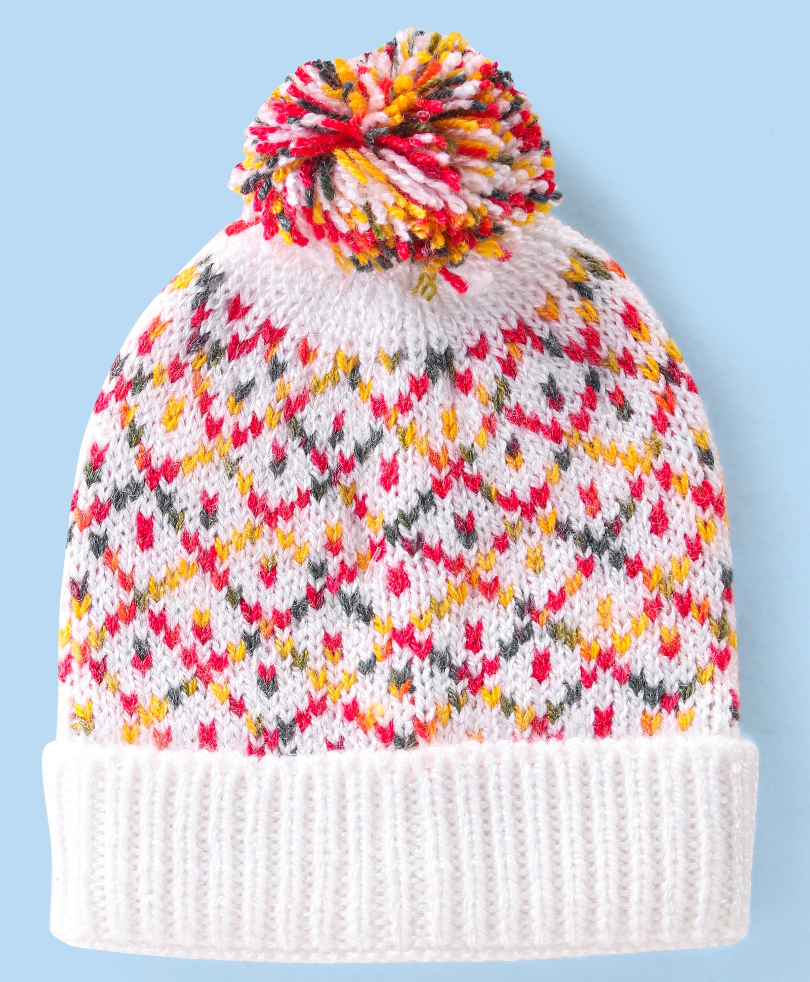 Babyhug Woollen Cap Argyle Design - Multicolour-image-44