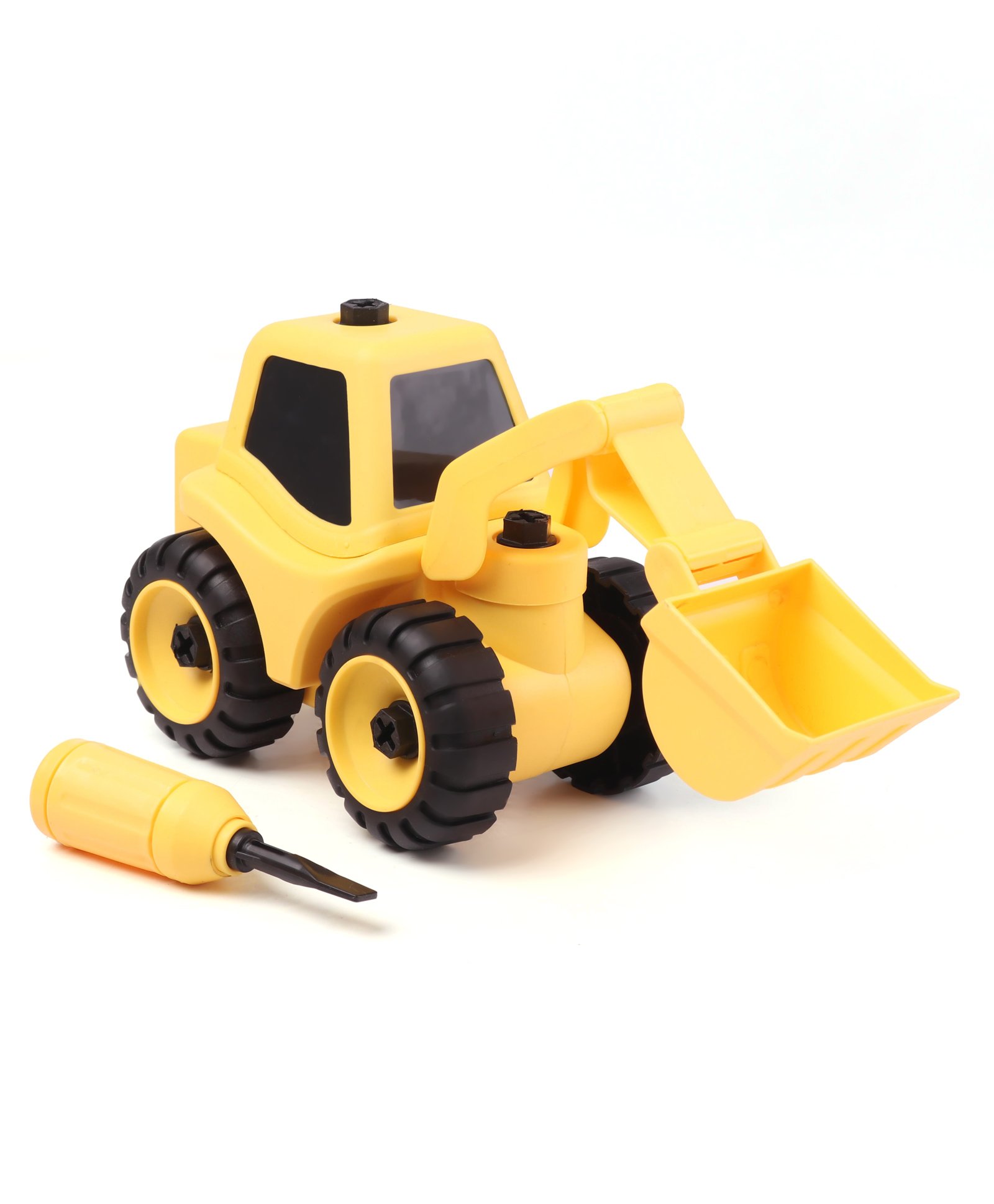 Babyhug DIY Construction Excavator with Screw Driver - Yellow-picture-22