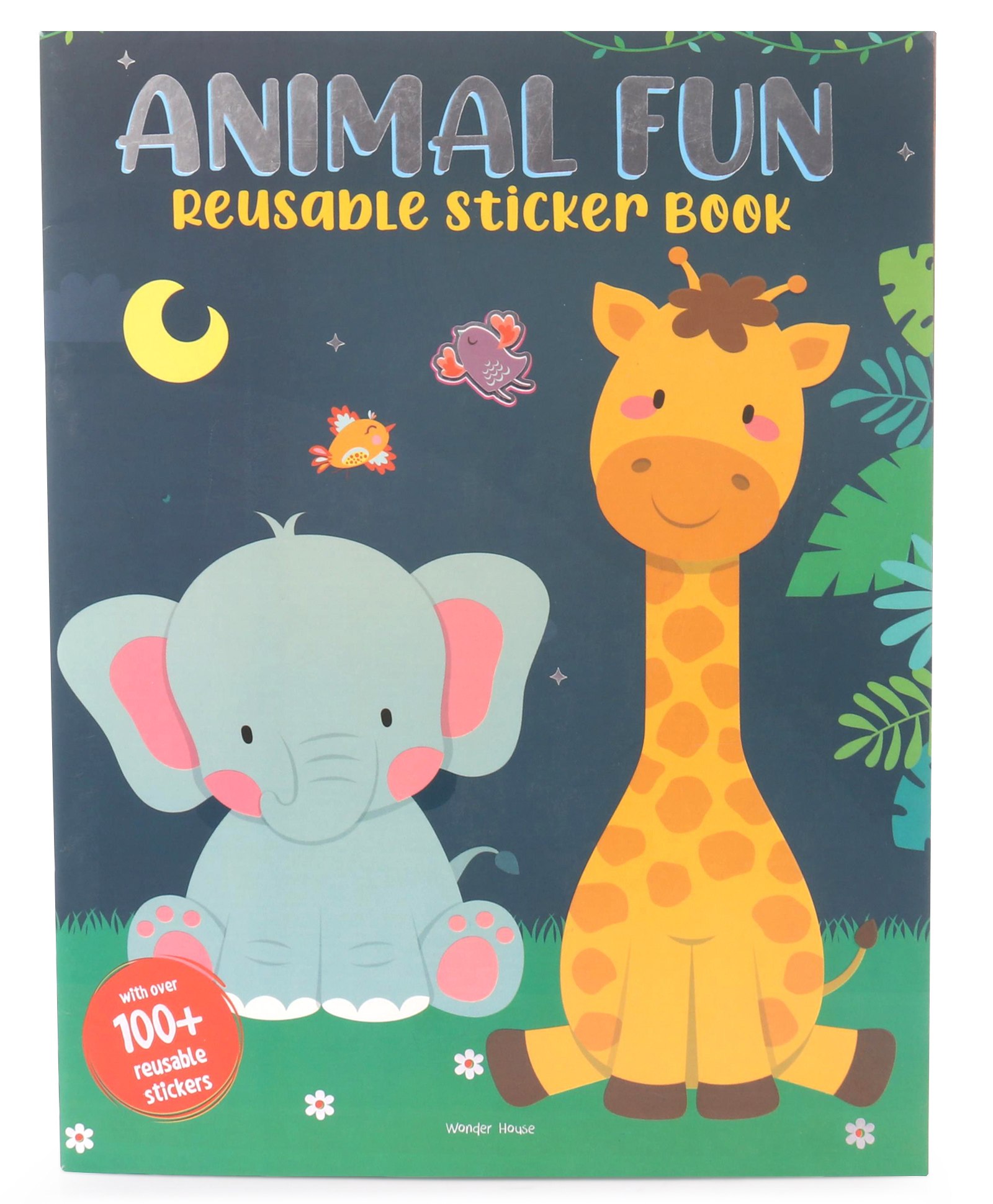 Animal Fun Reusable Sticker Book For Children - English