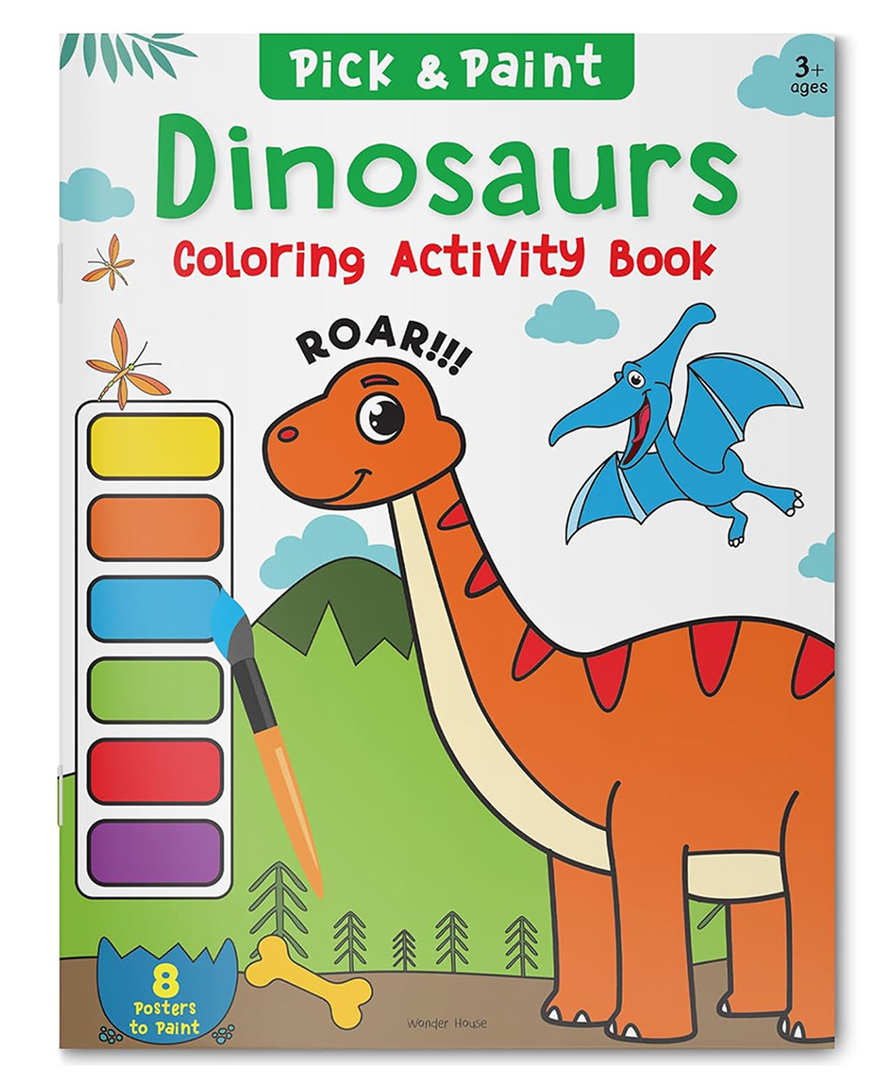 Pick and Paint Dinosaurs Coloring Activity Book For Kids - English-image-1