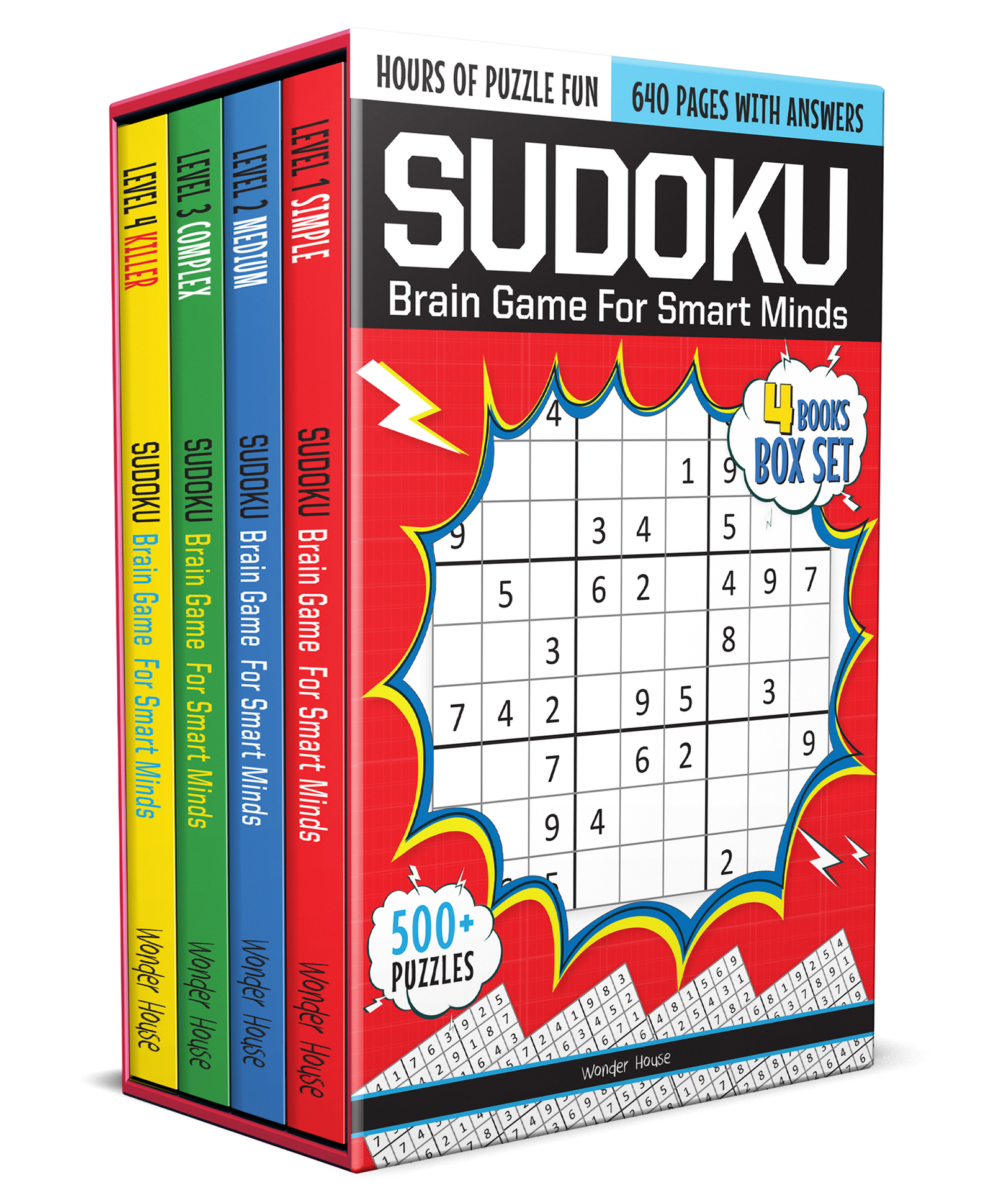 Sudoku Brain Games For Smart Minds Pack of 4 - English