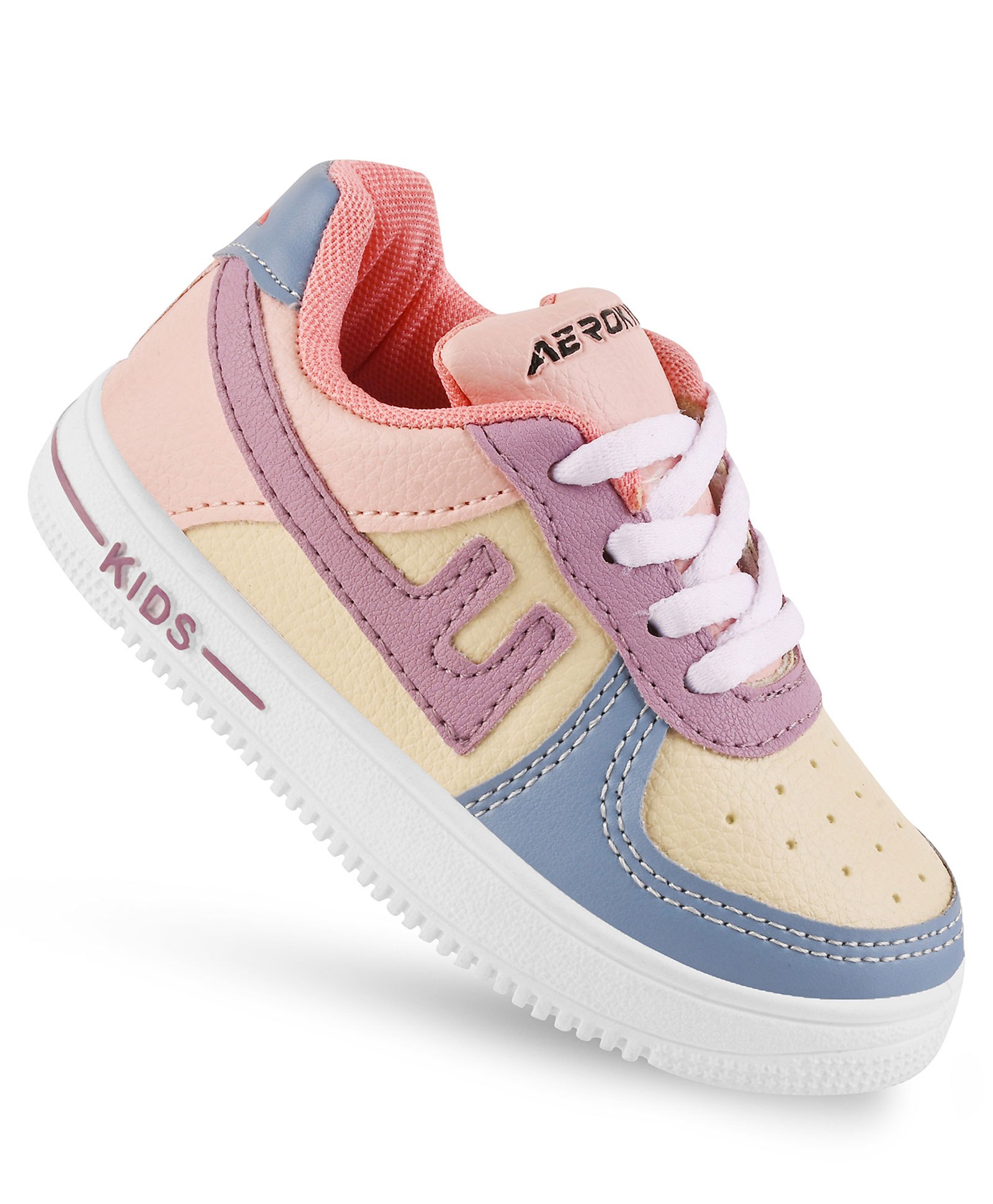 Lil Lollipop Colour Blocked & Perforated Lace Up Shoes - Blue-picture-25