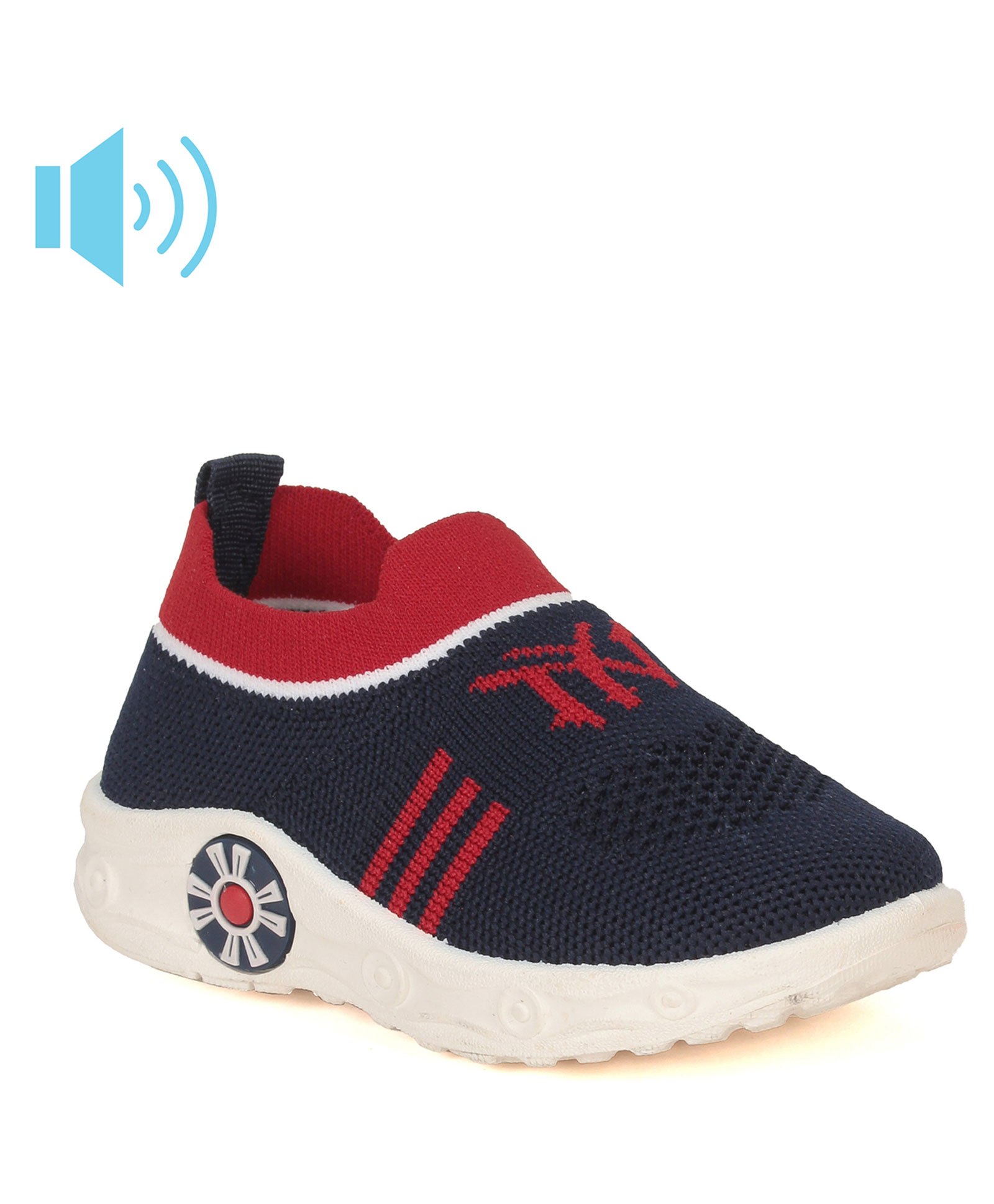Lil Lollipop Mesh Designed Slip On Musical Shoes - Navy Blue-picture-17