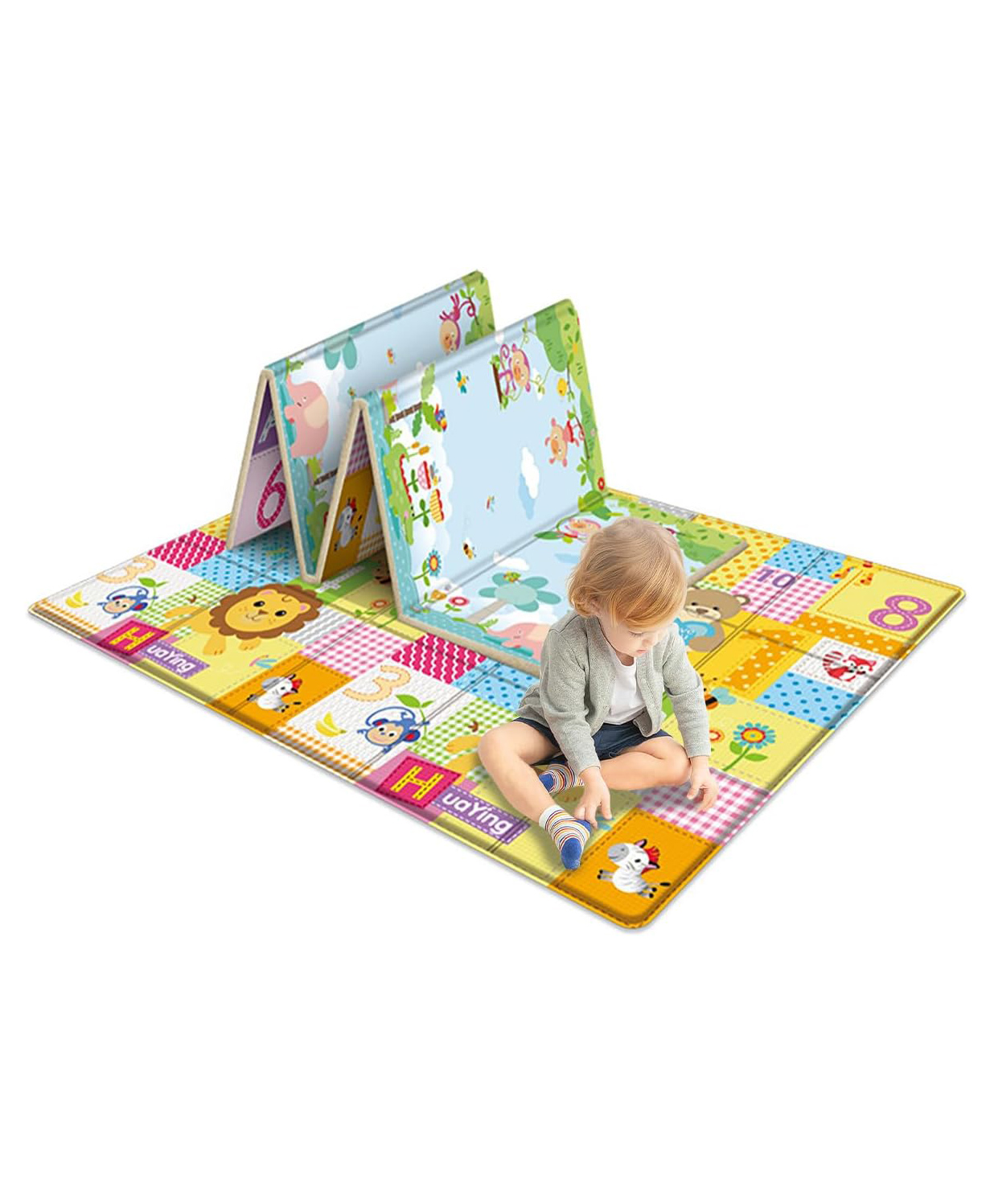 FunBlast Forest Animal theme Folding Mat for Kids  Multicolor-image-33