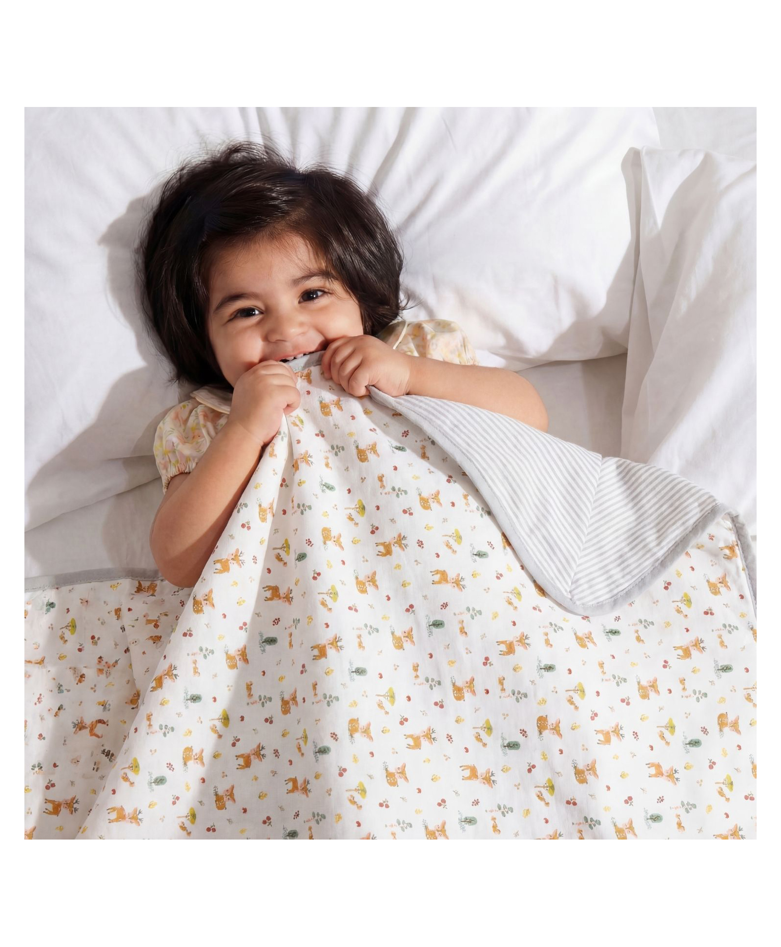 haus & kinder Whimsical Woodland 100% Cotton Muslin Reversible Blanket - Multicolour-image-24