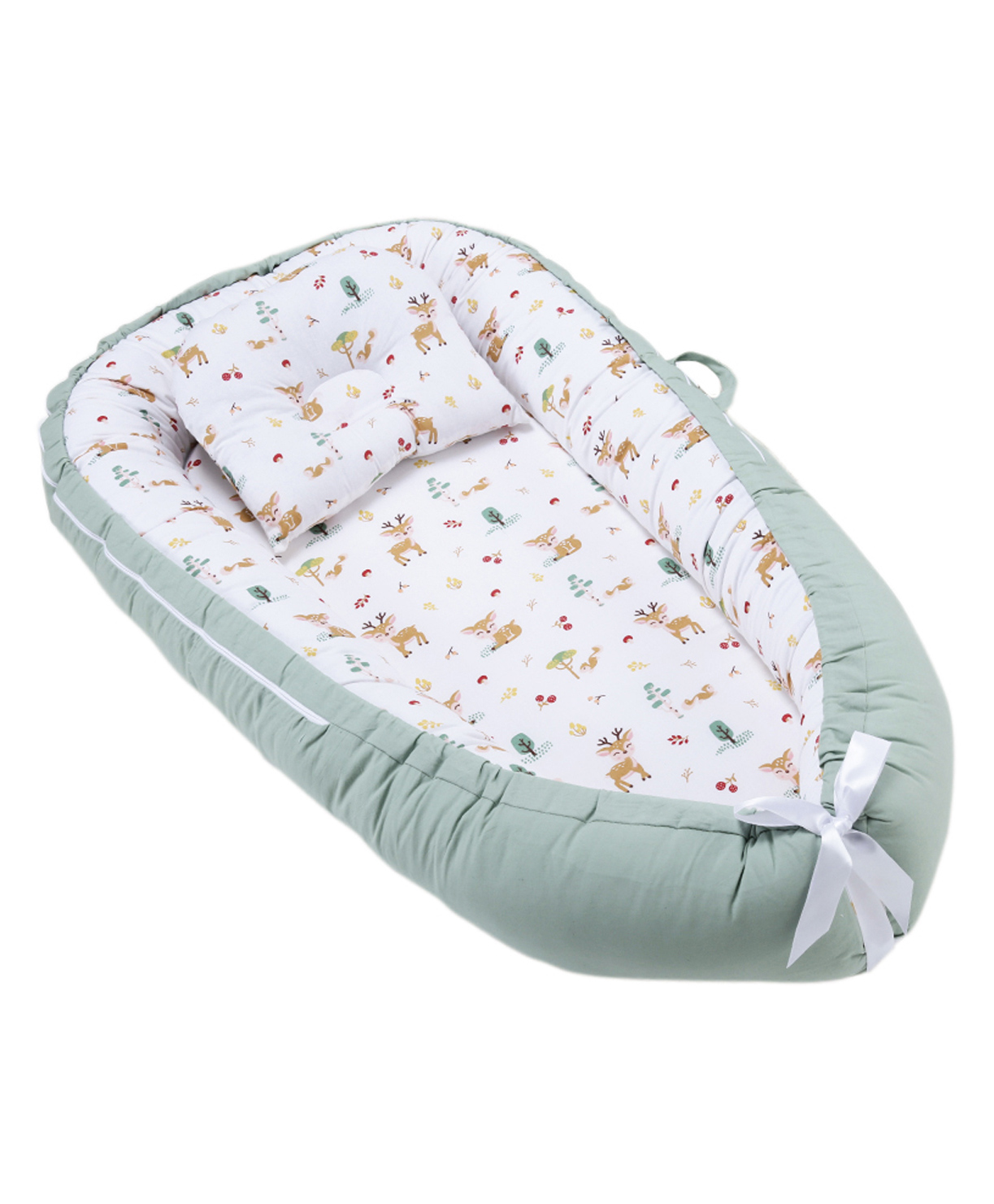 haus & kinder Baby Sleeping Pod Portable Adjustable Crib Bassinet - Green