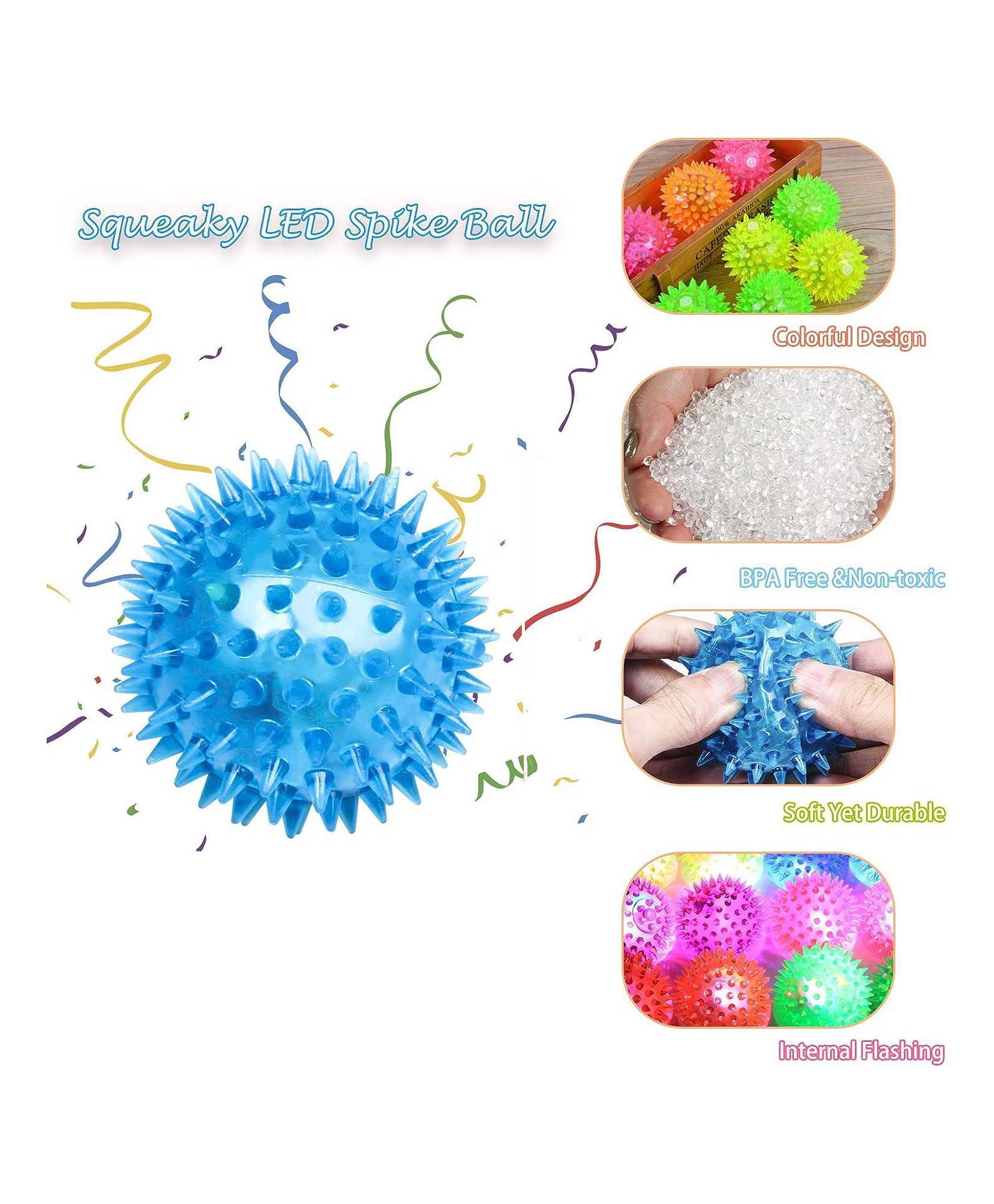 Sanjary Spike Large Ball with Led Flash Light for kids color & design may vary-image-34