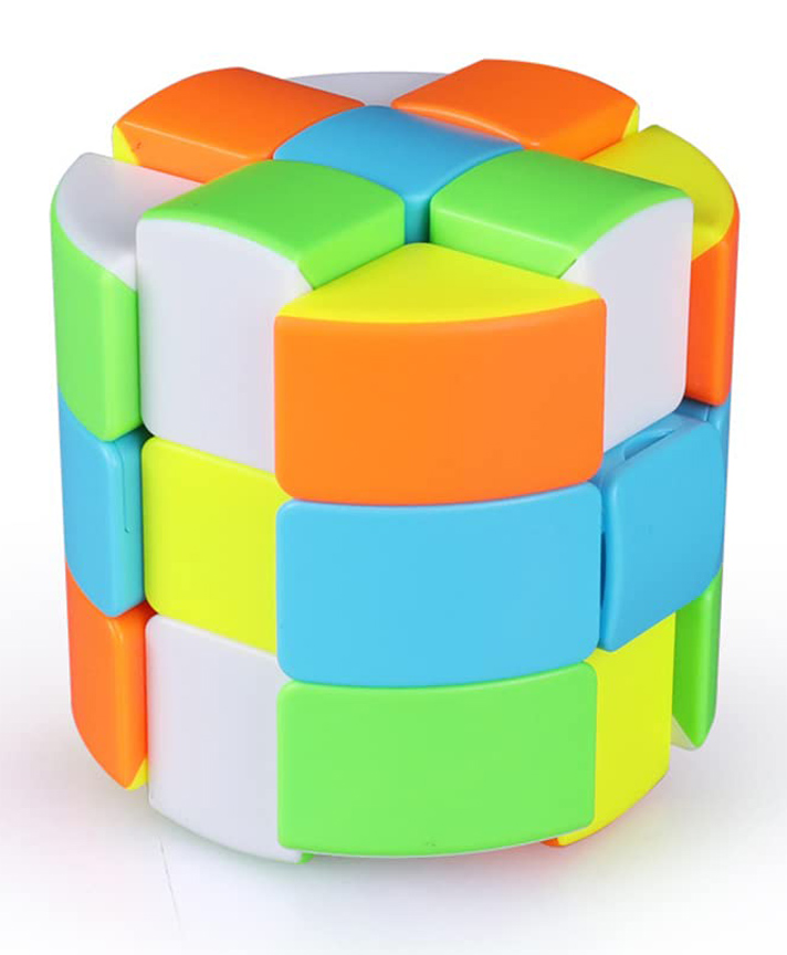 Sanjary Cylinder Magic High Speed Professional 3 Layer Cube 3x3x3 Round Rotating Smooth Cube - Multicolor-image-27