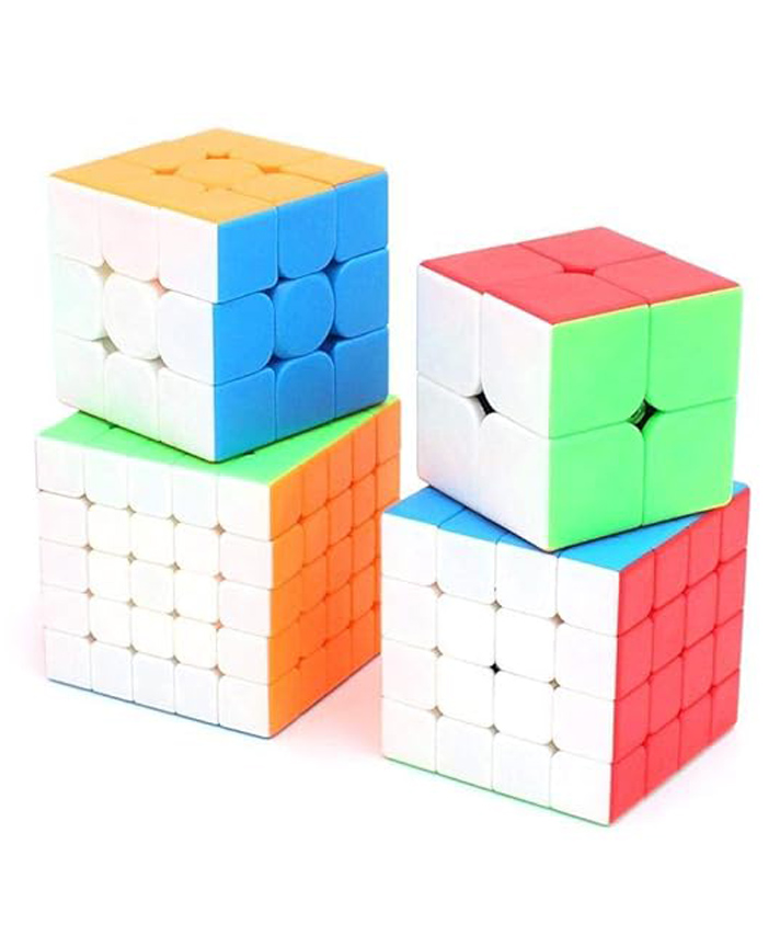 Sanjary 2x2 3x3 4x4 & 5x5 Cube Stickerless Combo of 4 Speed cube Magic Puzzle - multicolour-image-10