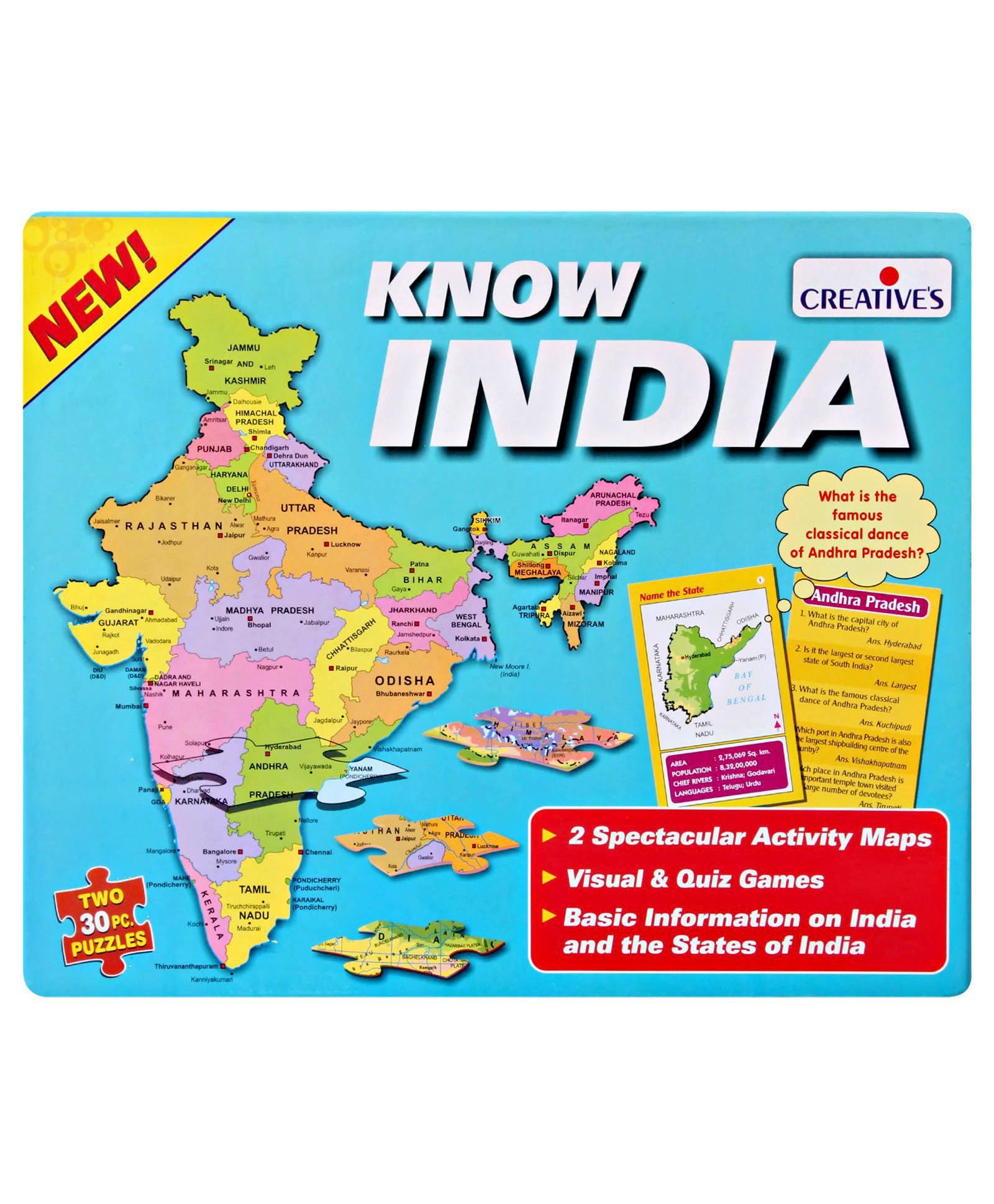 Creative's Know India - Map Game Online India, Buy Puzzle Games & Toys ...