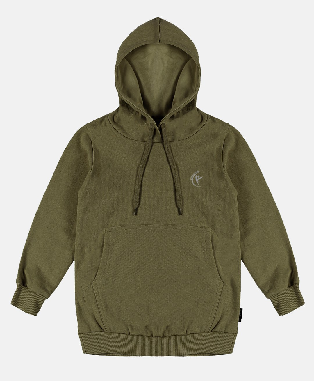 Kiddopanti Full Sleeves Solid Hooded Sweatshirt  - Military Green-picture-14