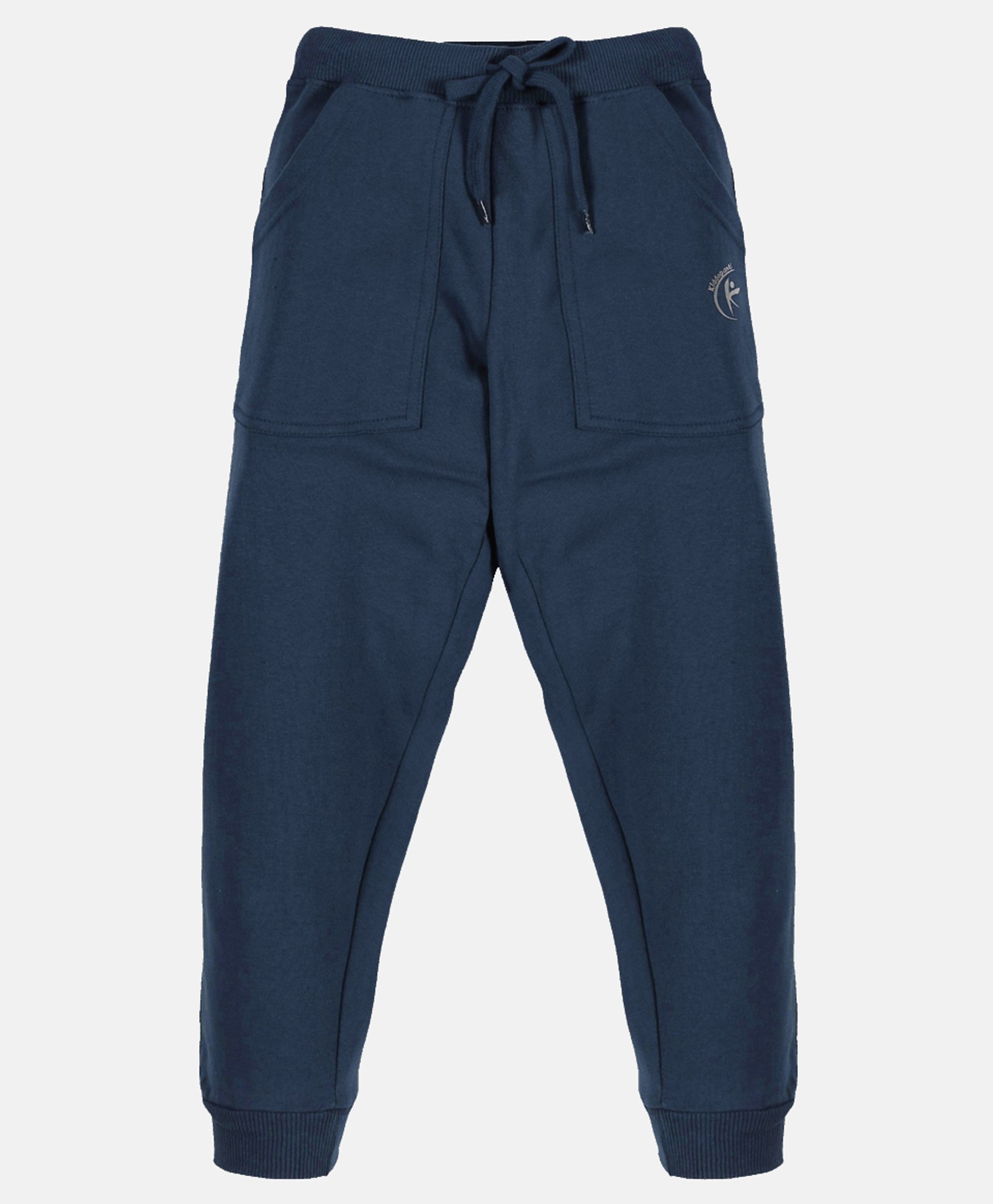 Kiddopanti Brand Name Placement Printed Fleece Track Pant - Navy Blue-picture-12