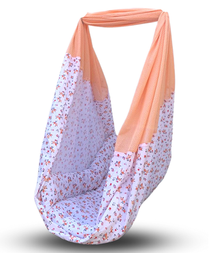 Beetot Baby Cradle For Newborns With Ultra Soft Cotton Fabric And Removable Separate Bed-Peach-image-16