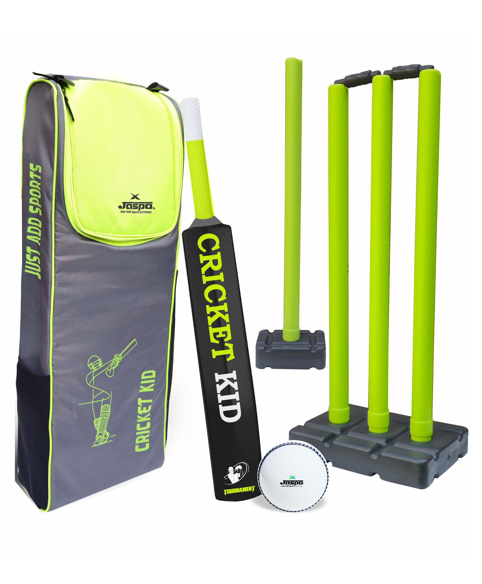 Jaspo Cricket-Kid Complete Cricket Set Green Size-5-picture-13