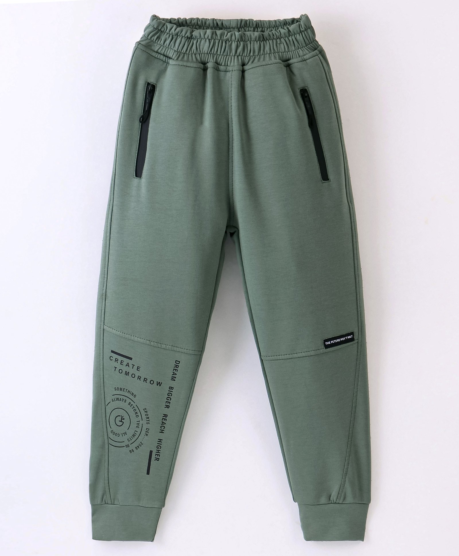 Little Kangaroos Full Length Text Printed Lounge Pant - Green-picture-19