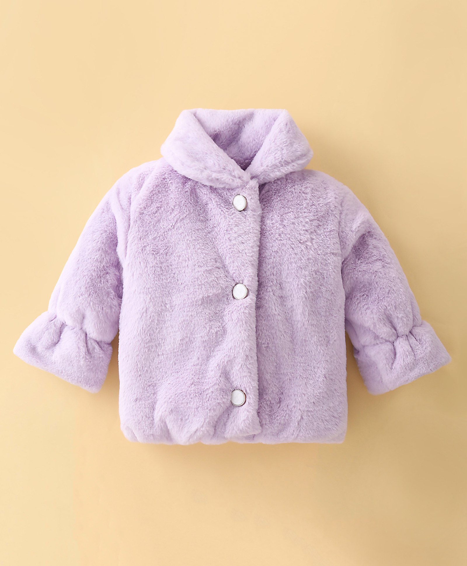 Little Kangaroos Full Sleeves Winter Wear Drop Shoulder Jacket - Lilac-picture-22
