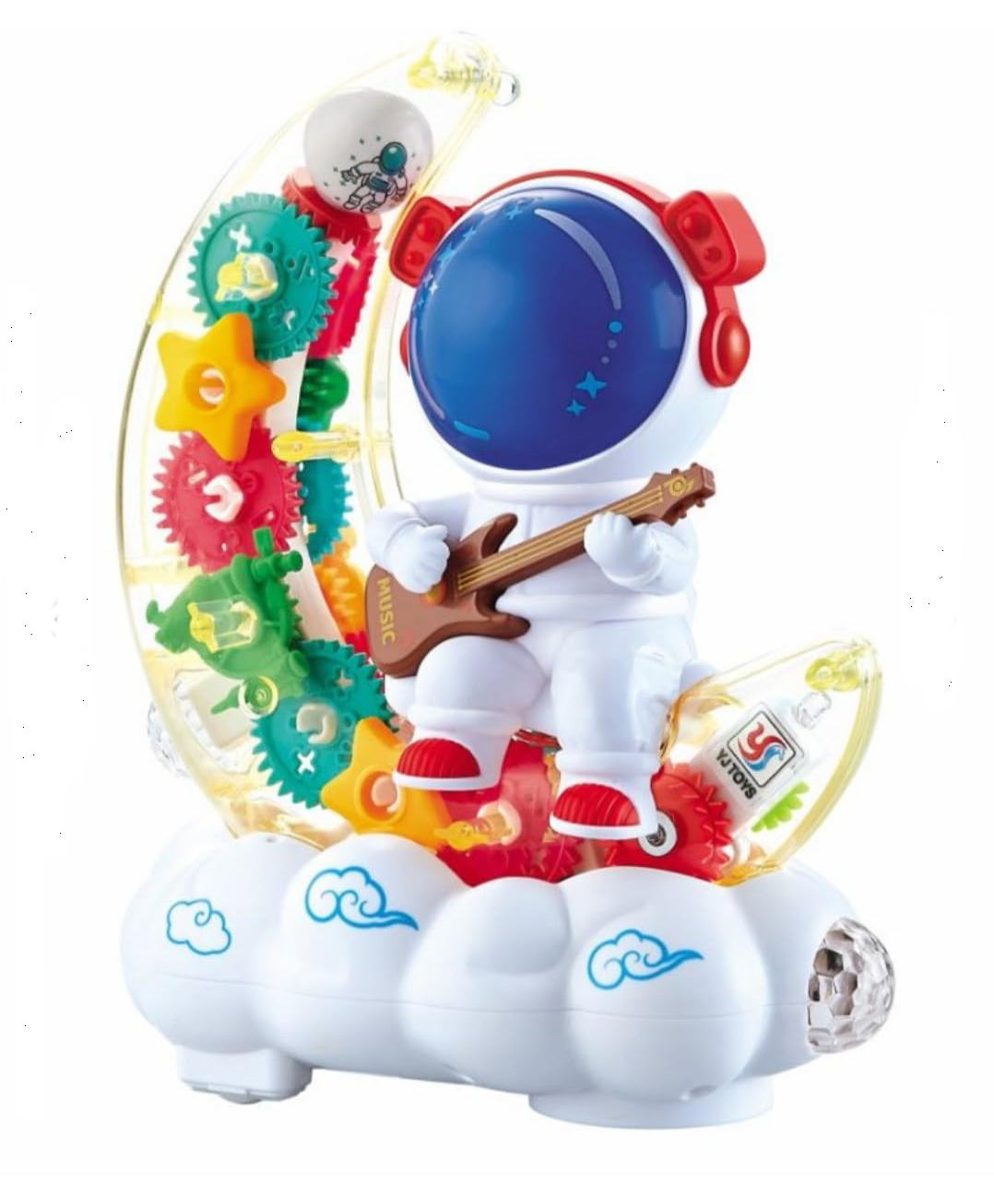 Sanjary Electric Gear Mechanical Astronaut Shape Smart Gear Toy with Light - Multicolour-image-4