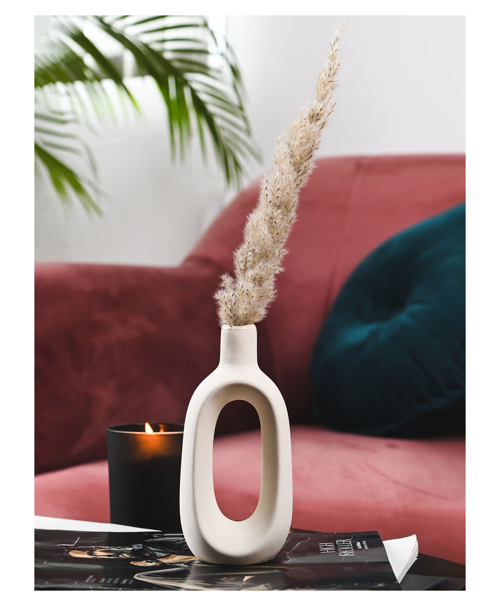 Purezento 6 Inch Keiko Vase- Off White-image-49