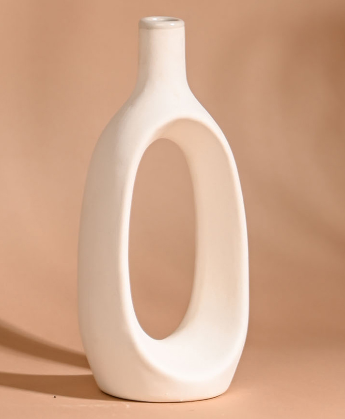 Purezento 8 Inch Keiko Vase- Off White-picture-18