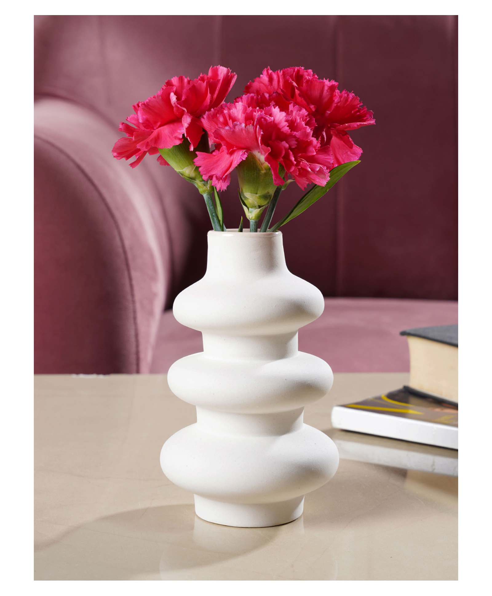 Purezento 6 Inch Orbit Vase- White-image-8