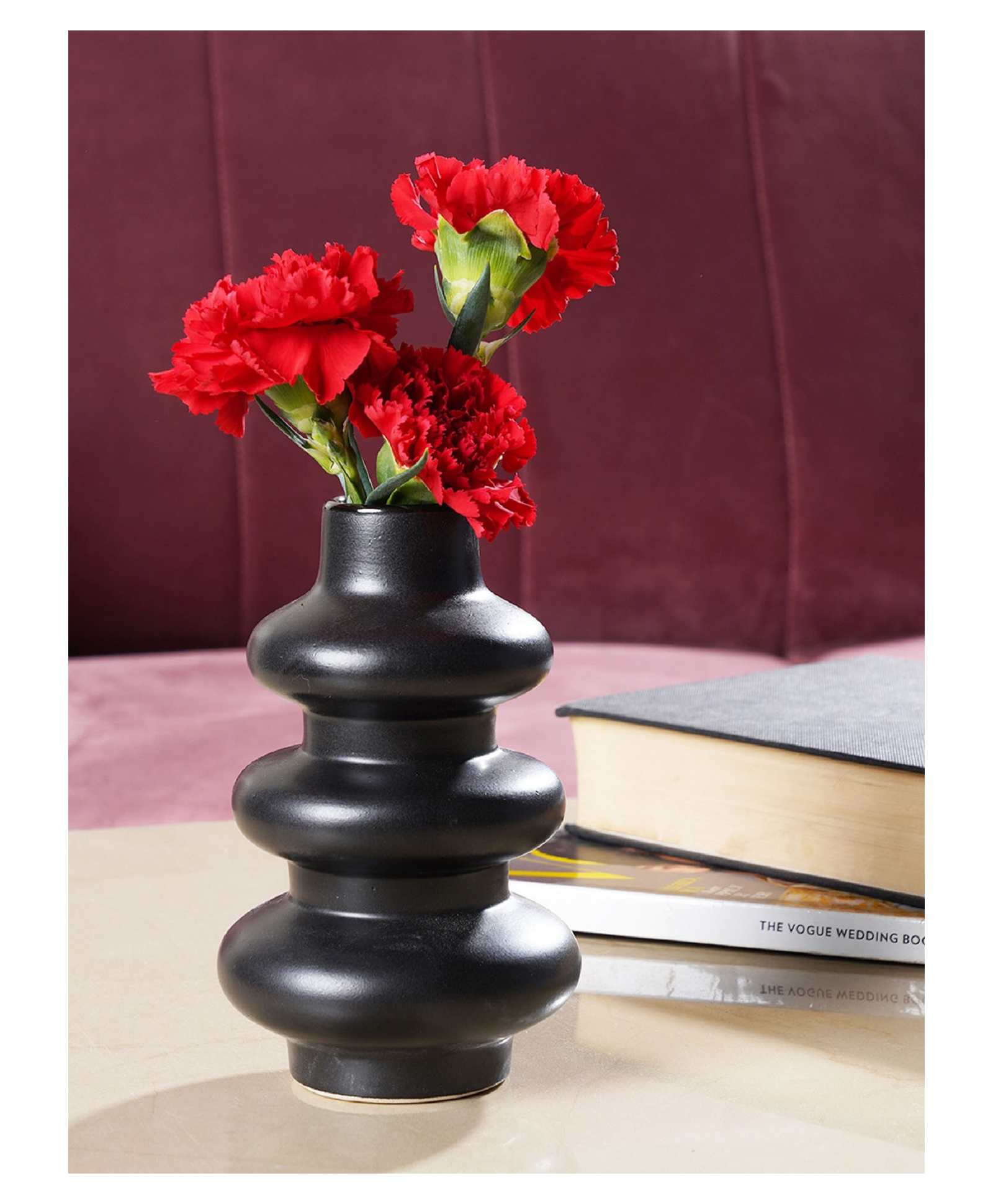 Purezento 6 Inch Orbit Vase- Black-picture-10