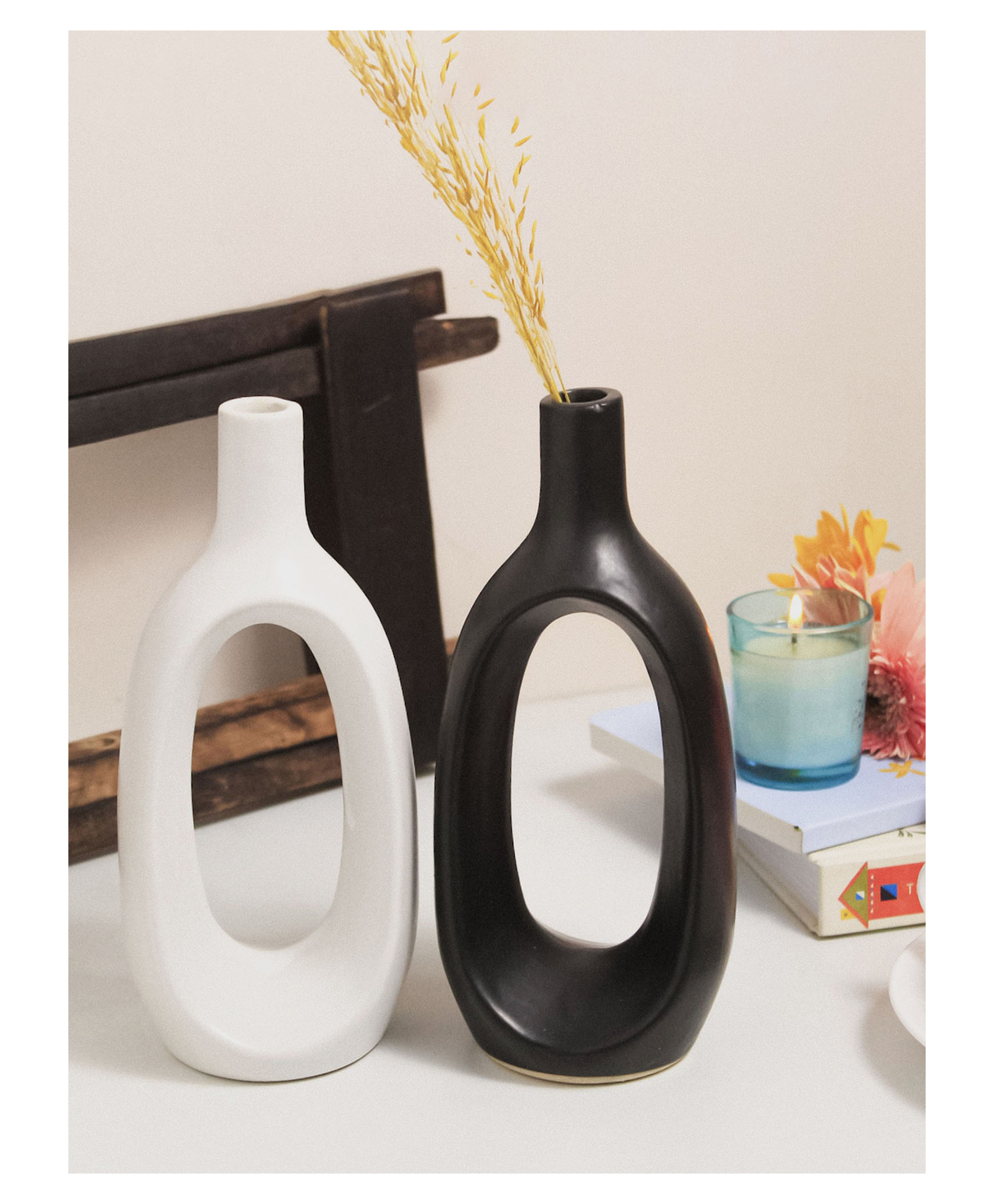 Purezento 6 & 6 inch Kieko Vase set of 2-MultiColour-image-14