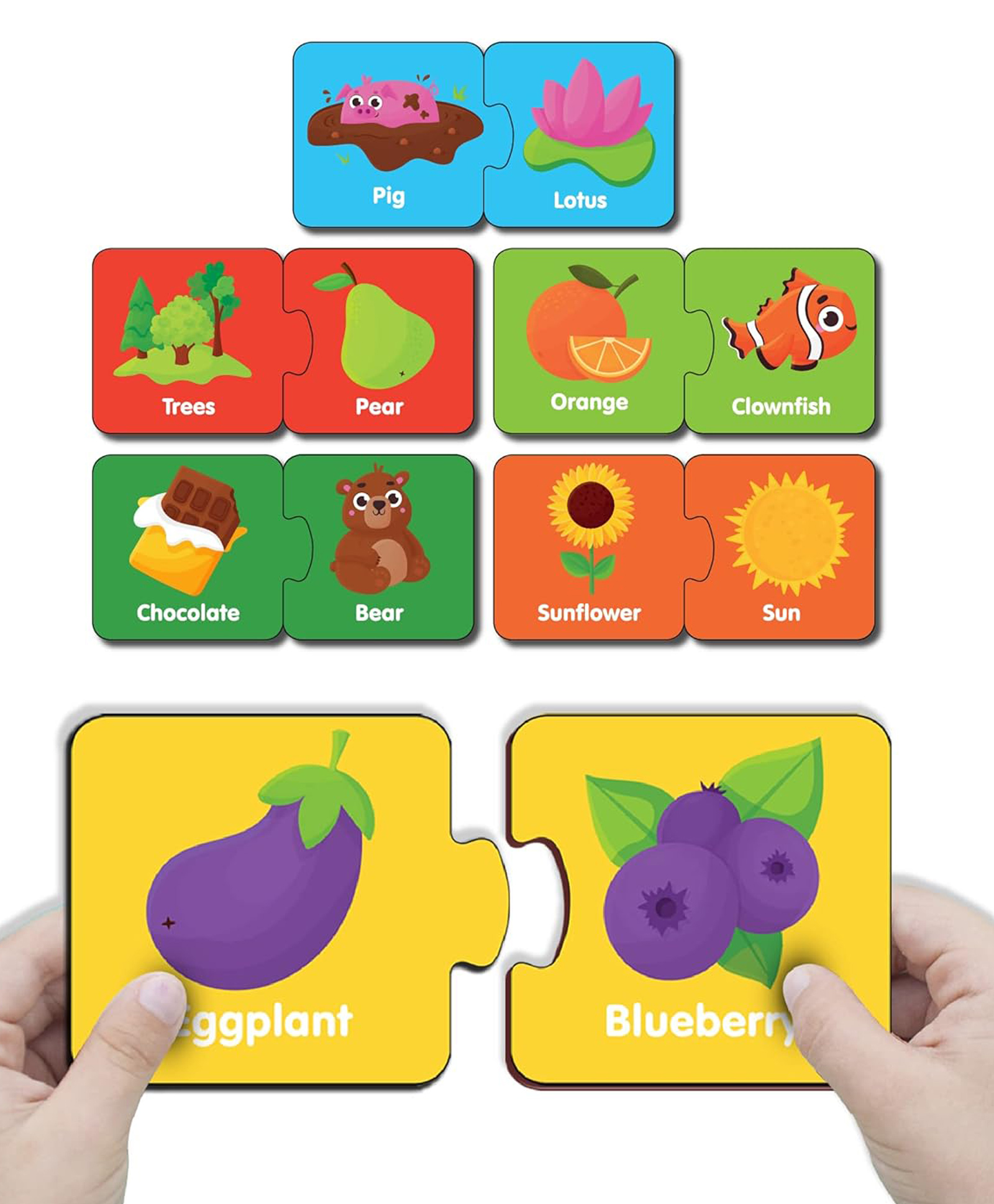 Yay Play Color Wooden Jigsaw Puzzle, Set of 6 Wooden Puzzle for Kids 12 Pieces-image-10