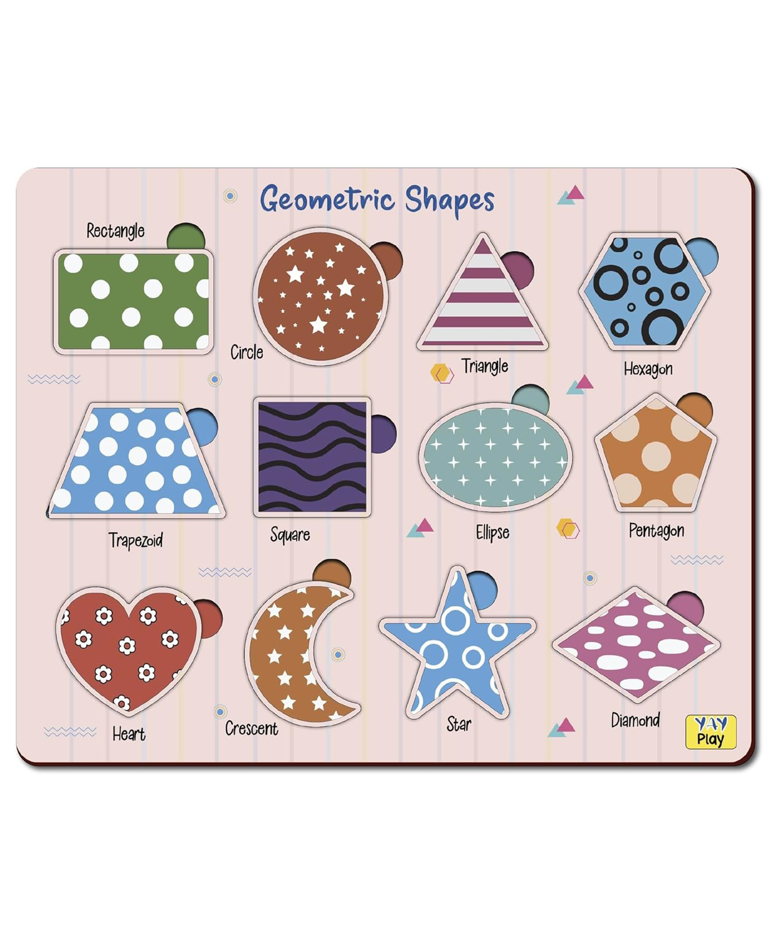 Yay Play Wooden Educational Shapes Puzzle No of Shapes 12 for  Kids 3+ Years-image-4