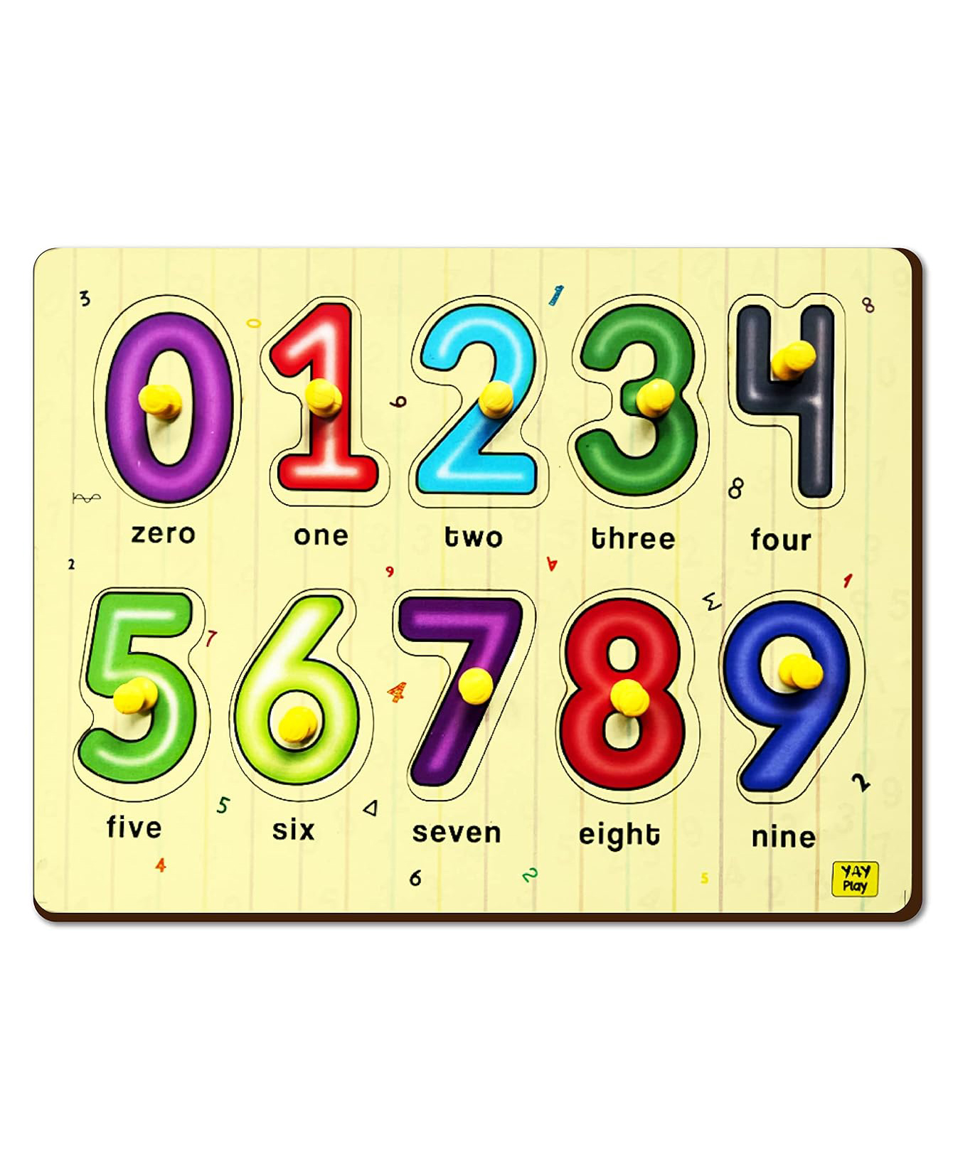 YaY Play Wooden 0 to 9 Number Knob and Peg Puzzle-image-18