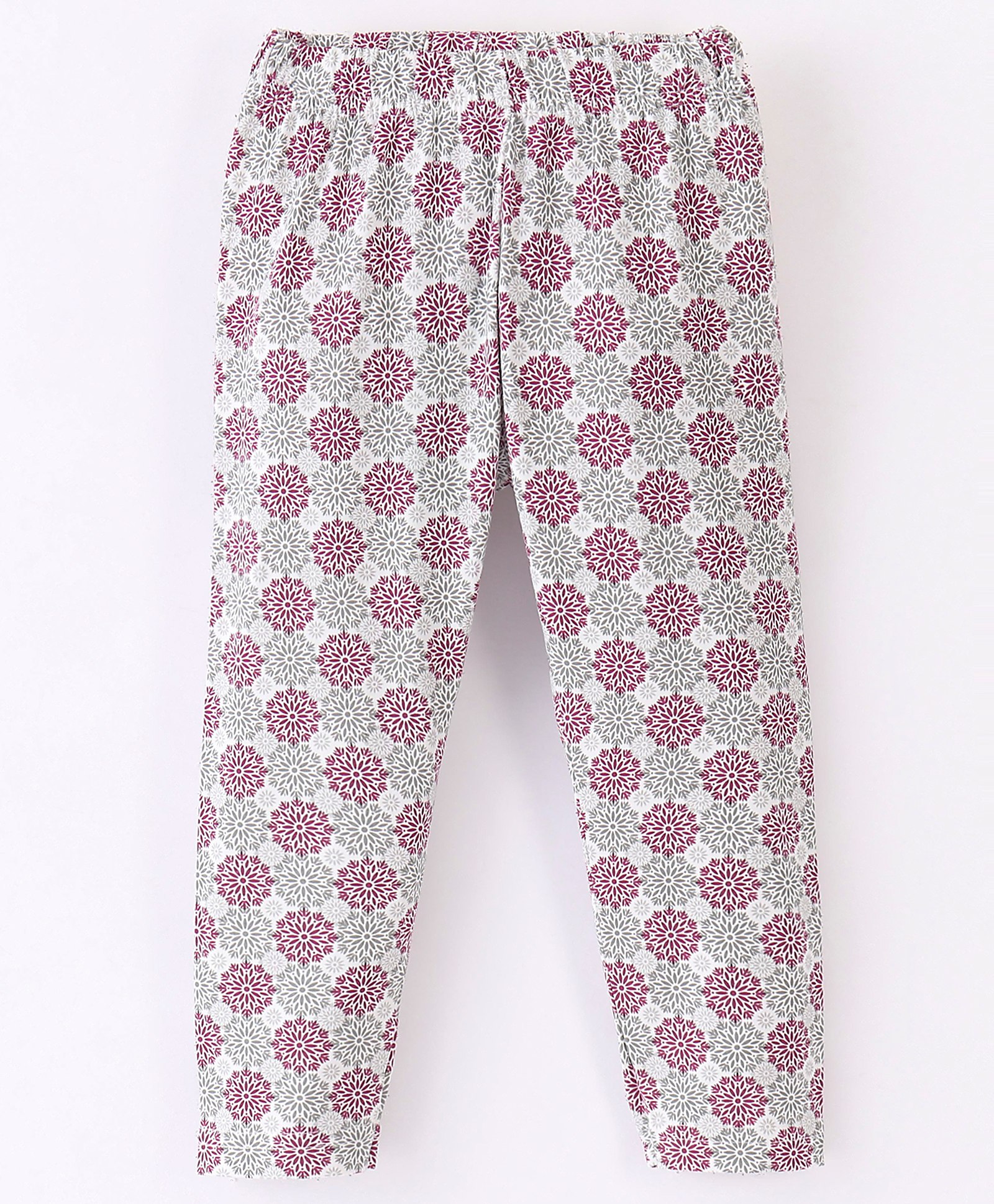 Fido Cotton Jersey Full Length Leggings Floral Print - Off White-picture-11
