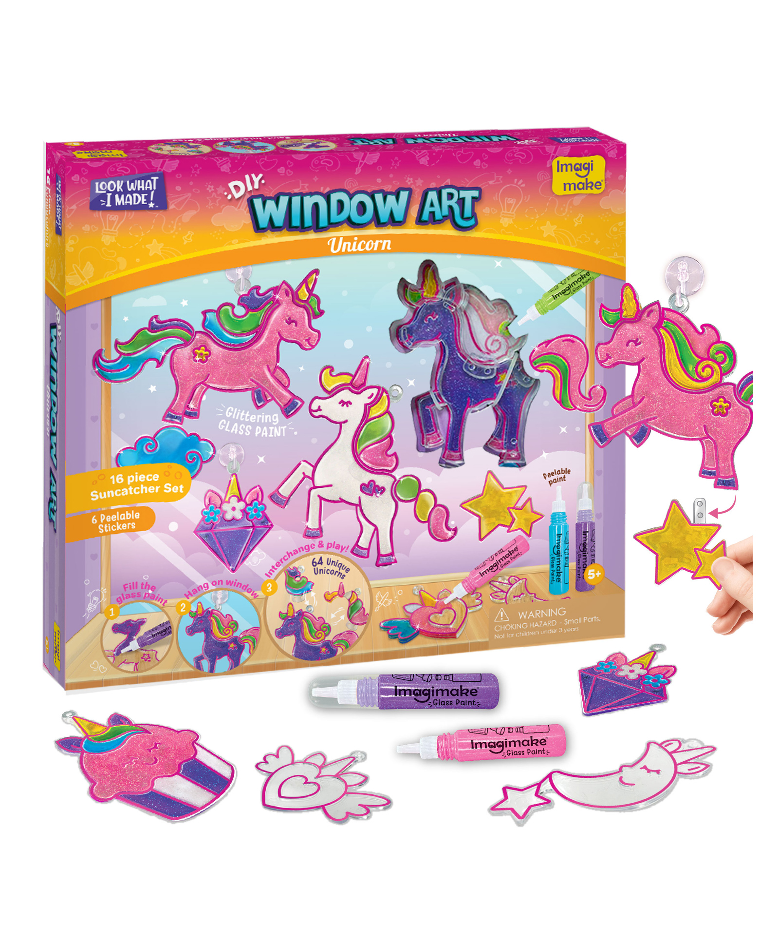imagimake Imagi Make Window Art Unicorn Design - Multicolour-picture-40