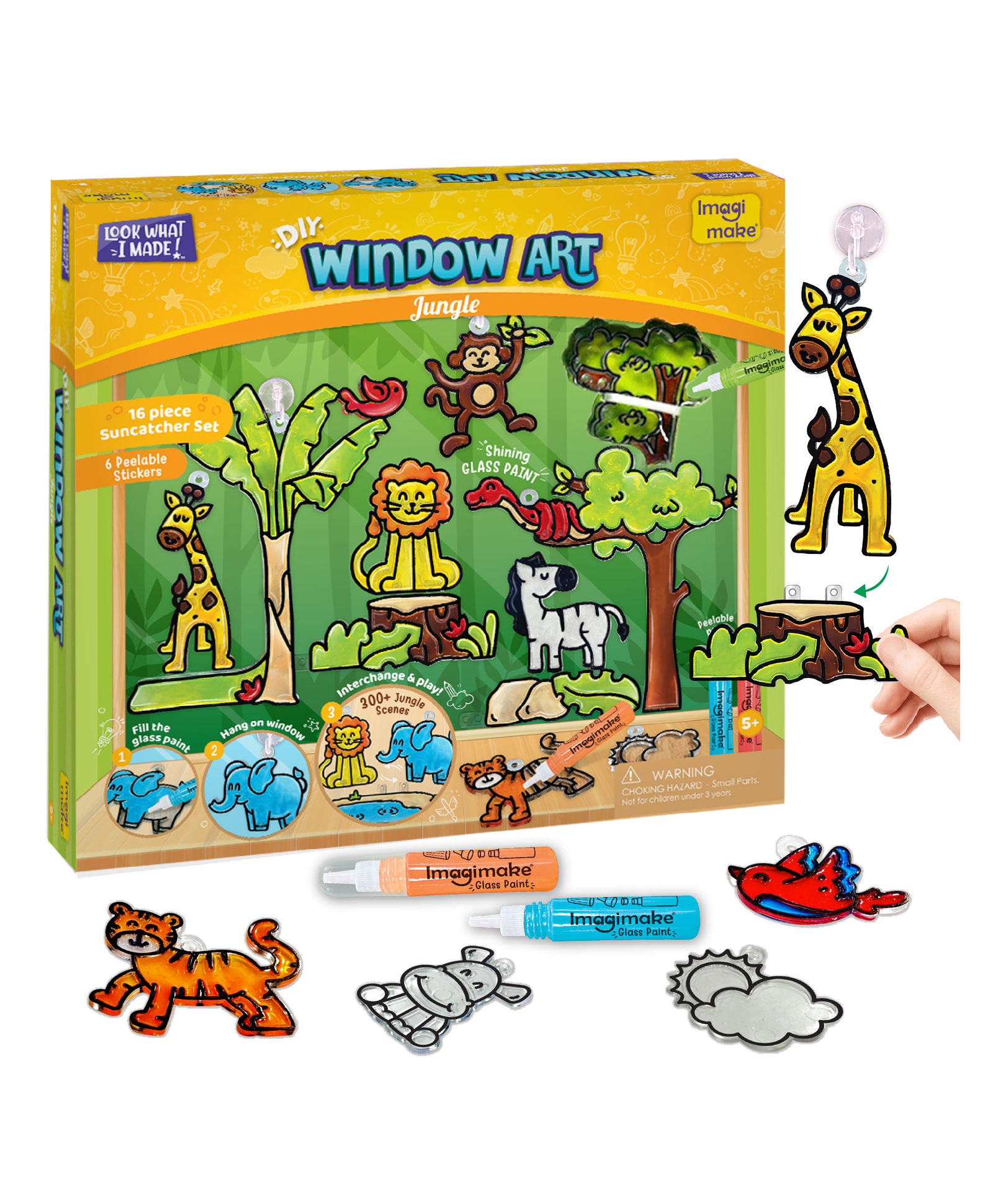 Imagi Make Window Art Jungle Design - Multicolour