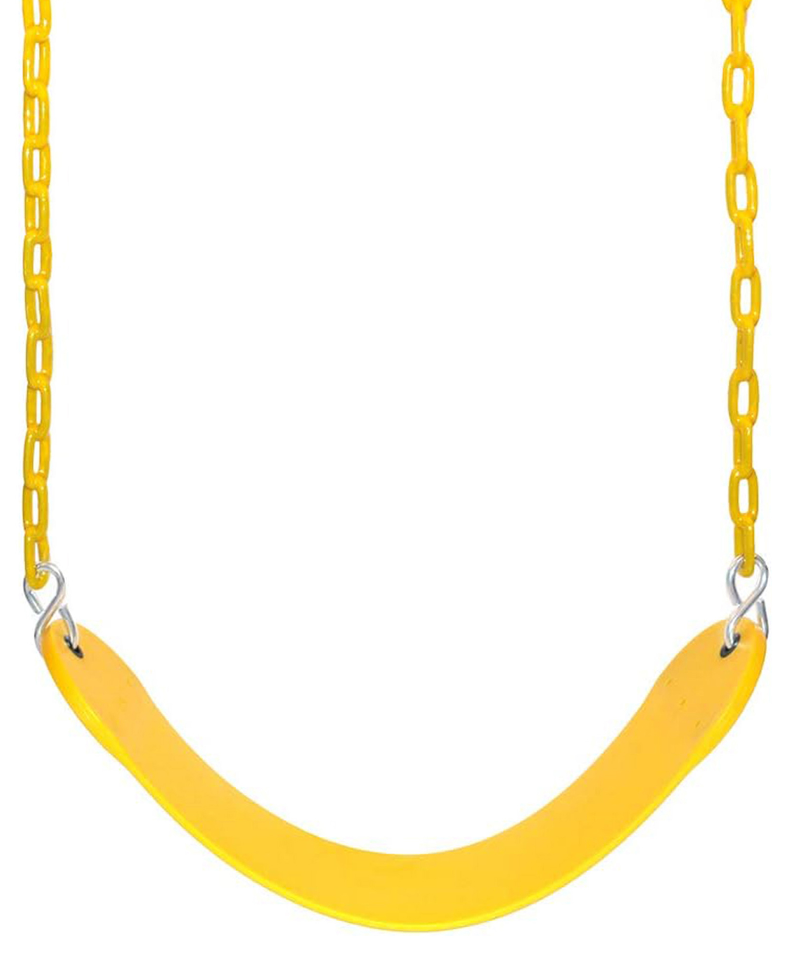 Hop N Play Heavy Duty Flexible Swing Seat with Plastic Coated Chain with & Carabiners for Kids- Yellow-picture-23
