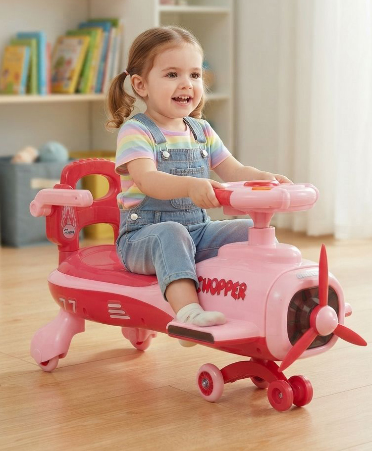 JoyRide Ride-on Chopper CAR Car Non Battery Operated Ride On - Pink & Red-picture-37